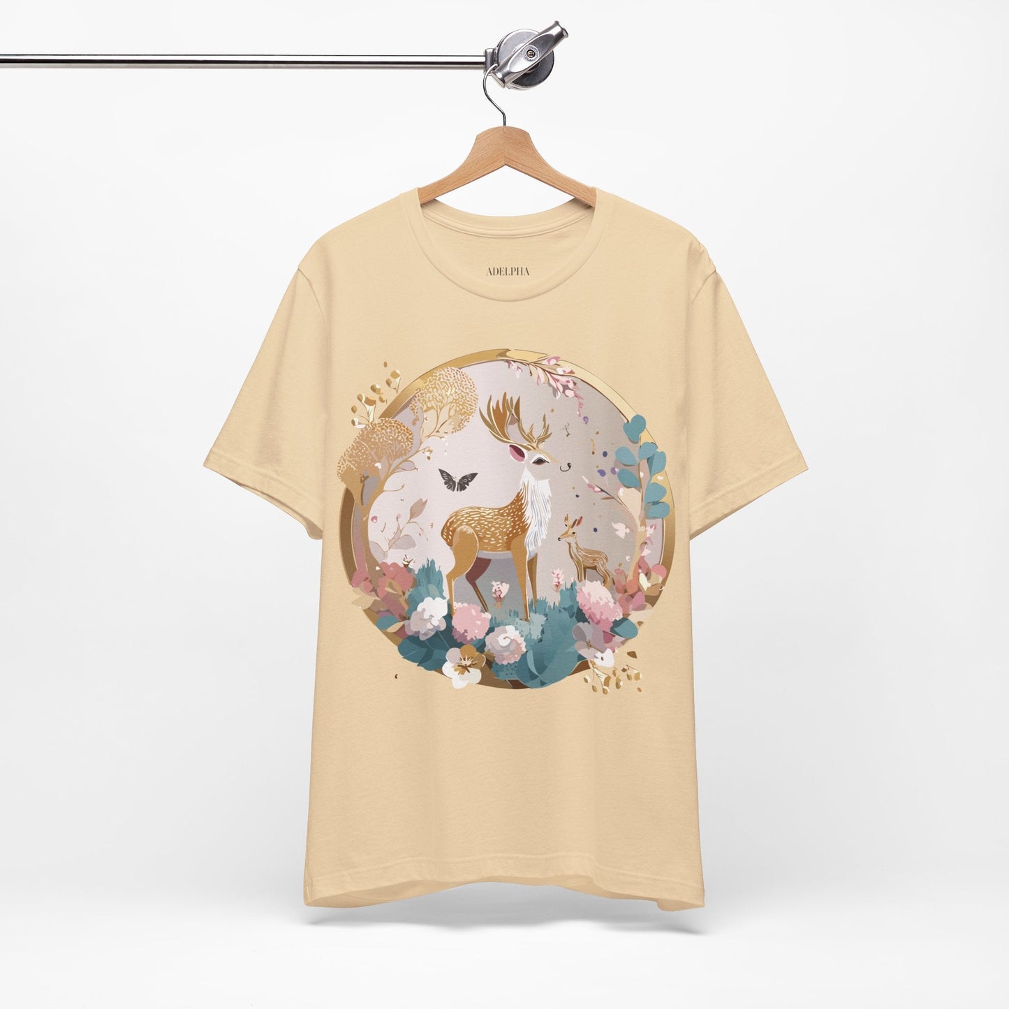Medallion Graphic Unisex 100 Cotton Vintage Animal Medal Artwork Tee 13