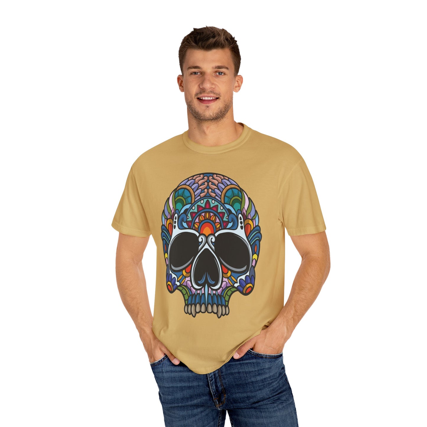 Unisex Cotton Tee Shirt with Skull