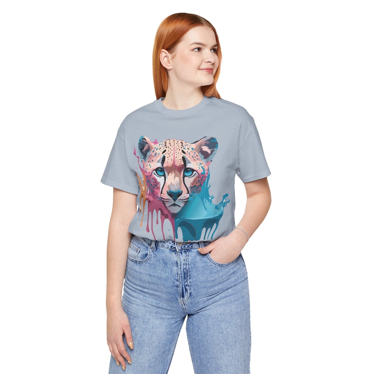 Cheetah Graphic Tee Unisex Jersey Short Sleeve Vintage Inspired Artwork Adelpha