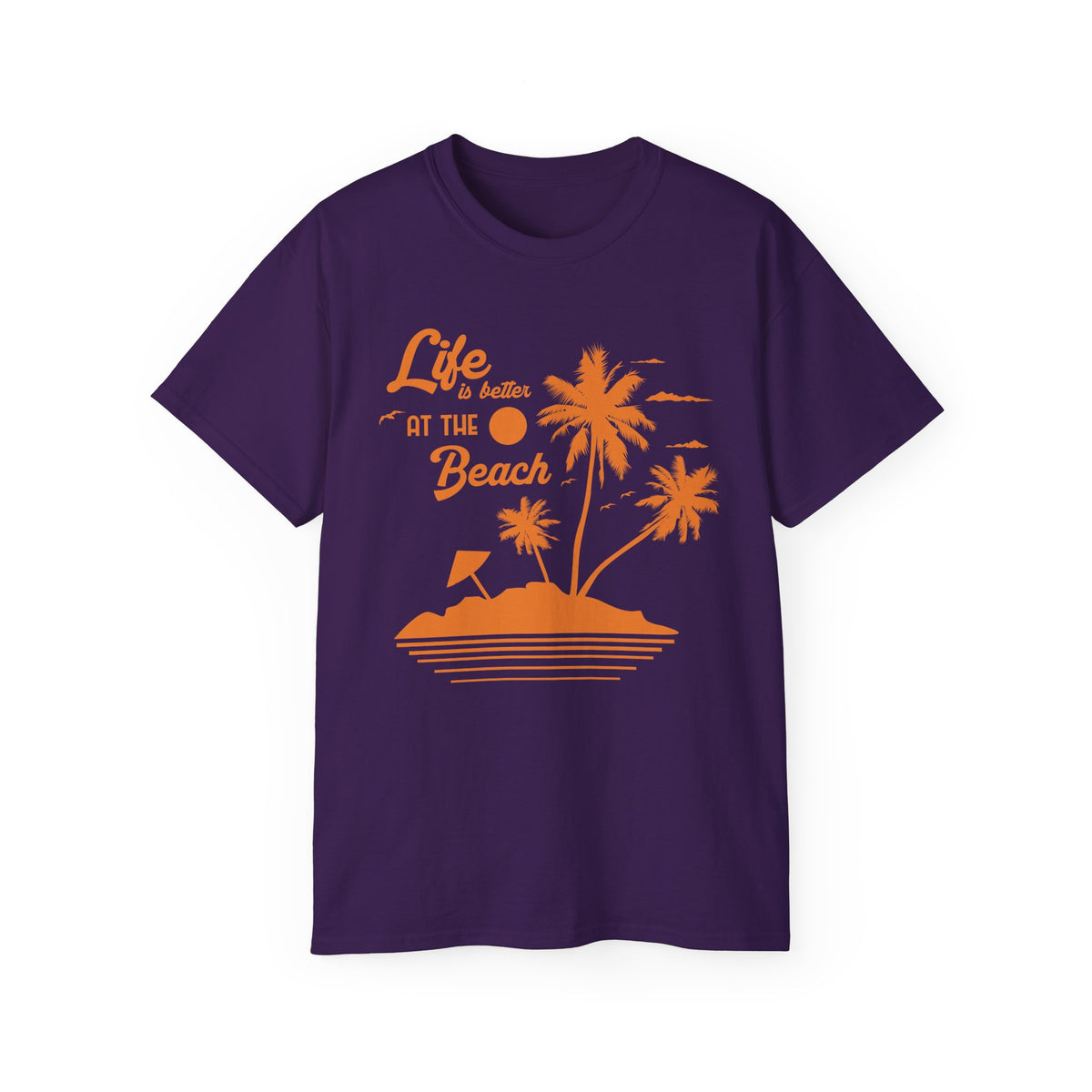 Life is Better at the Beach T-Shirt | Palm Tree Island Graphic Tee