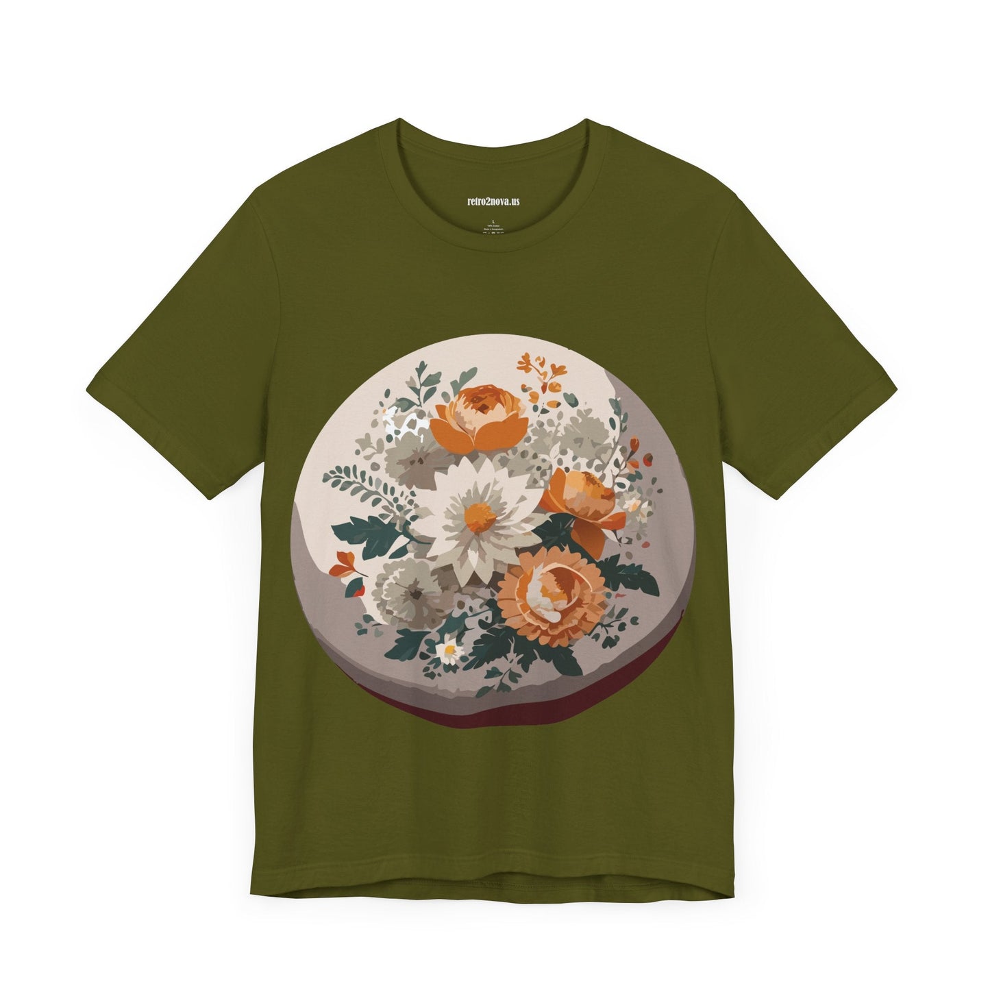 Floral Shirt Unisex Floral Print Jersey Tee Lightweight Breathable From Flowers Collection