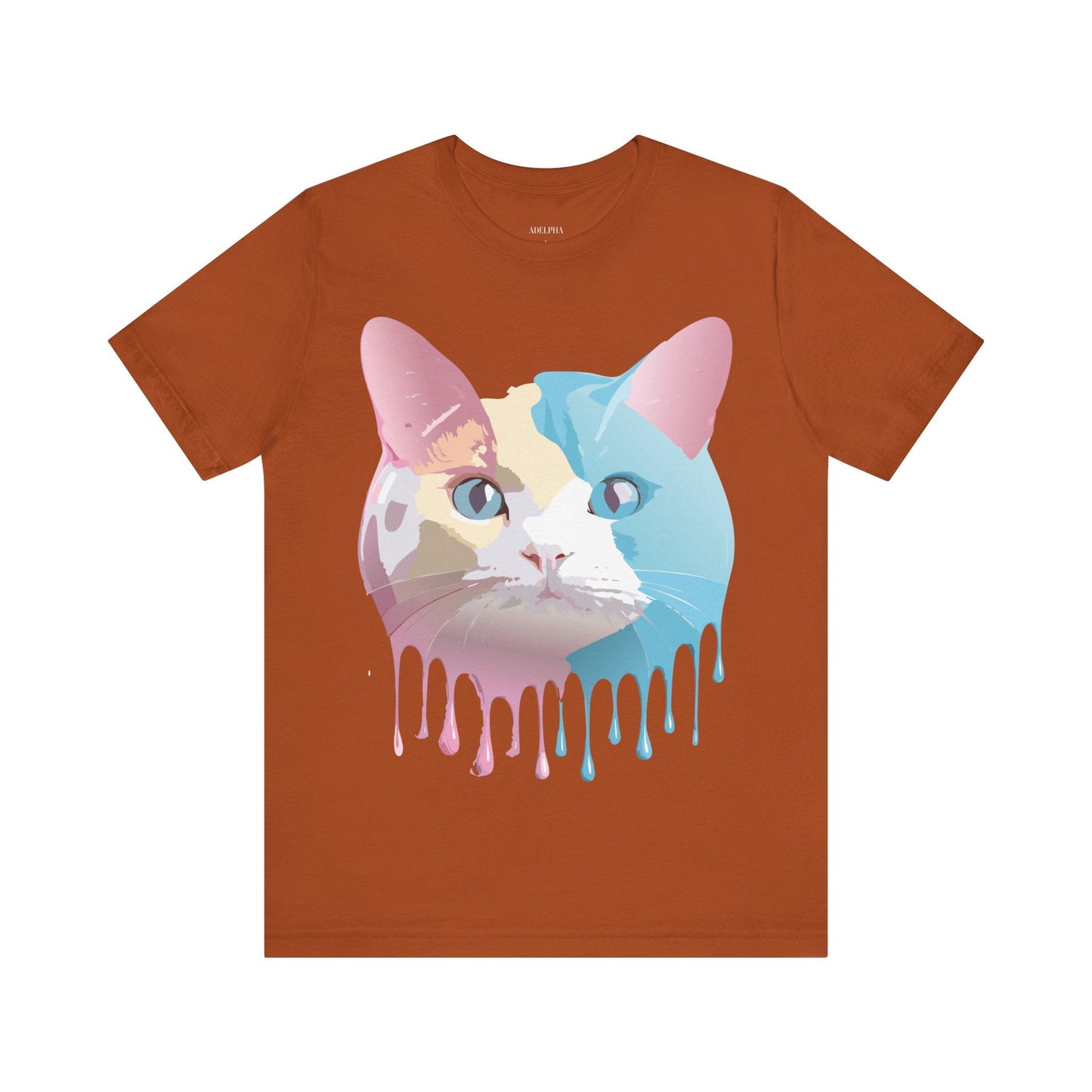Cat Graphic Tee Unisex Short Sleeve Shirt With Vintage Adelpha Artwork