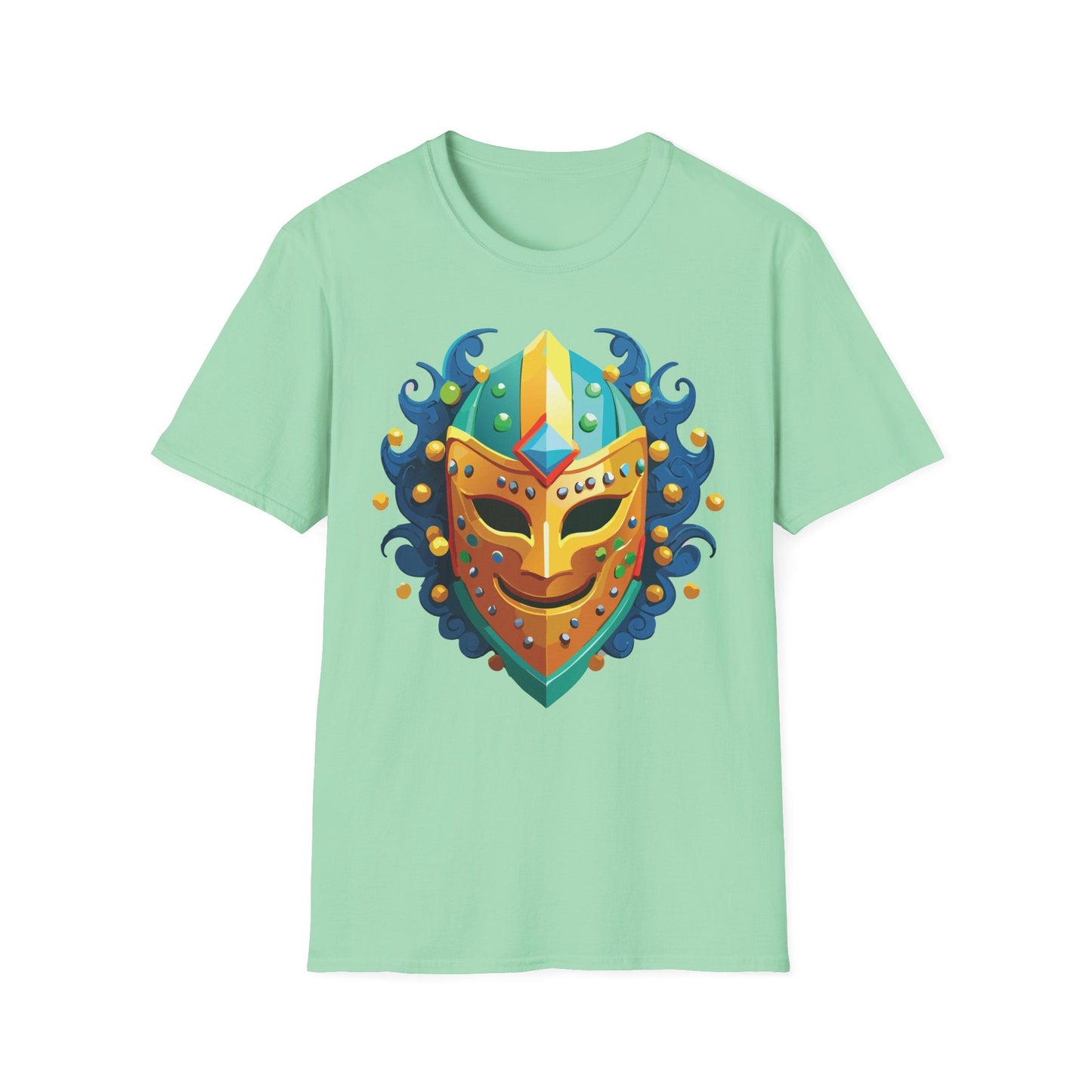 Unisex Mask Tee Shirt Gildan Softstyle 64000 100 Percent Ring Spun Cotton Comfort