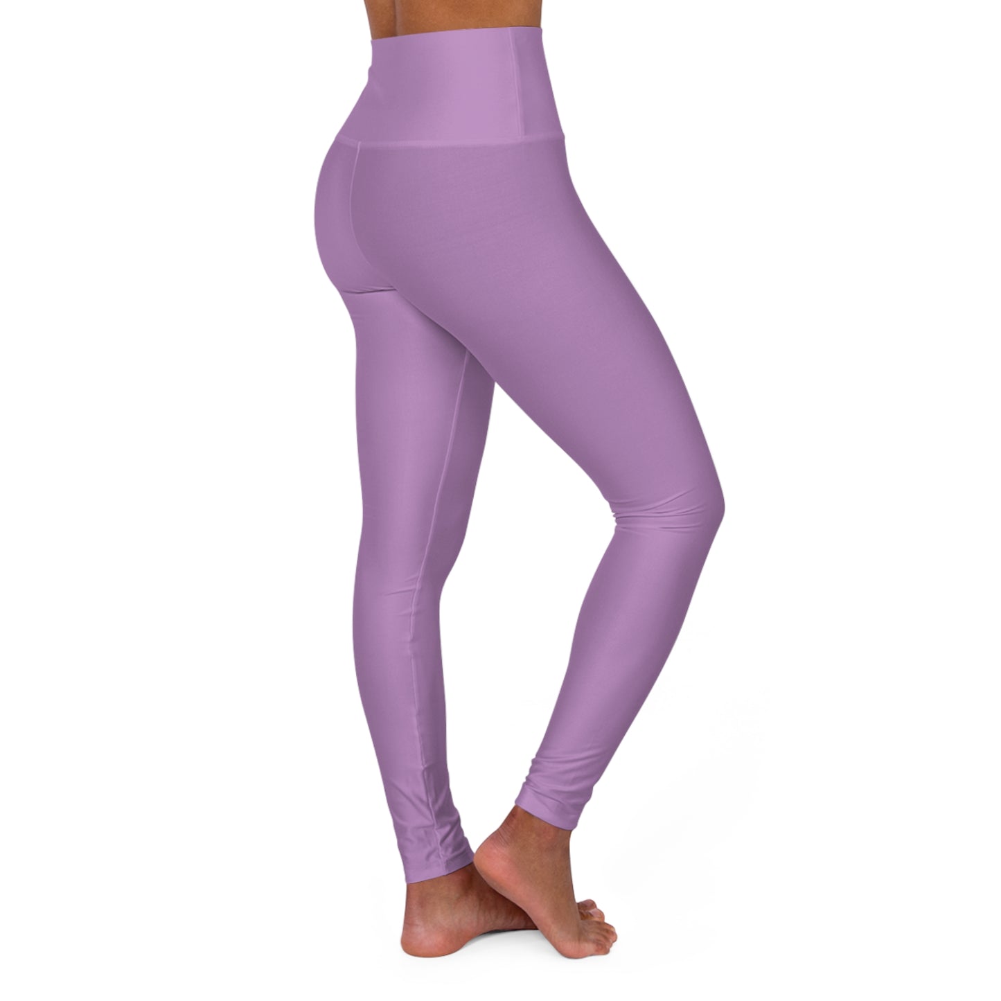 Evening Lilac Color High-Waist Yoga Leggings Women's Seamless Poly-Span Stretchy Pants XS-2XL