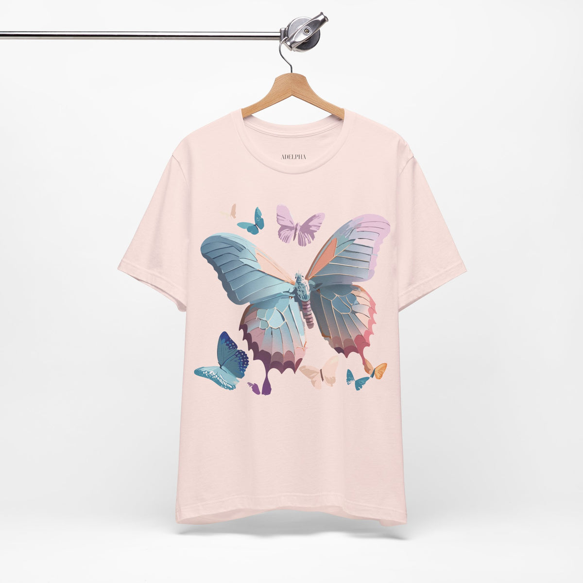 Butterfly Graphic Unisex Cotton Bella+Canvas Tee with Art Design n100