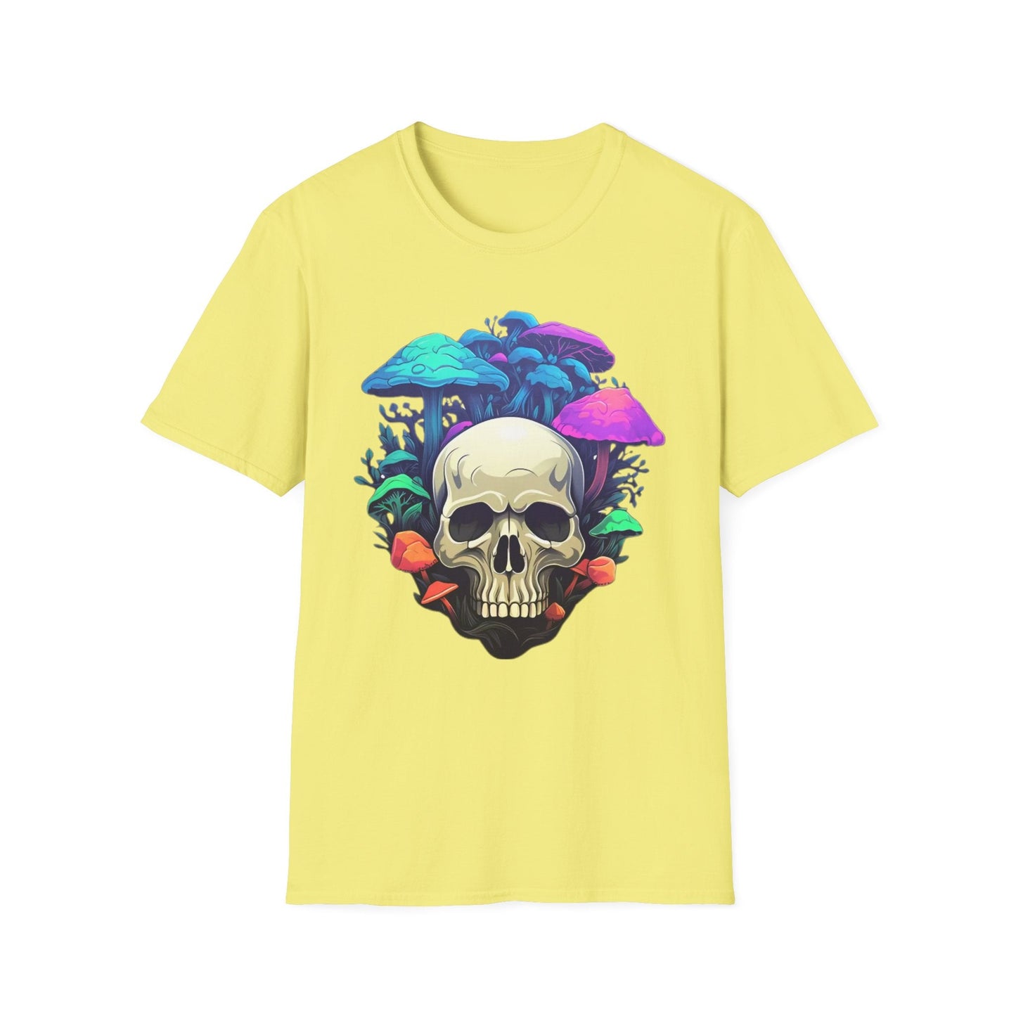 Unisex Skull Tee Shirt Short Sleeve Skeleton Design Gildan Softstyle Cotton Tee Shirt