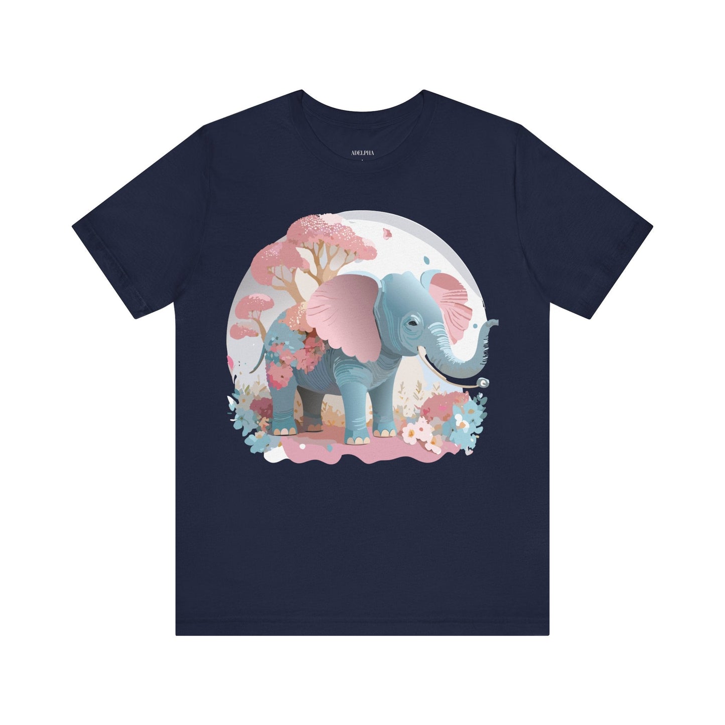 Adelpha Graphic Tee Unisex Vintage Inspired Artwork Elephant Short Sleeve Shirt Premium