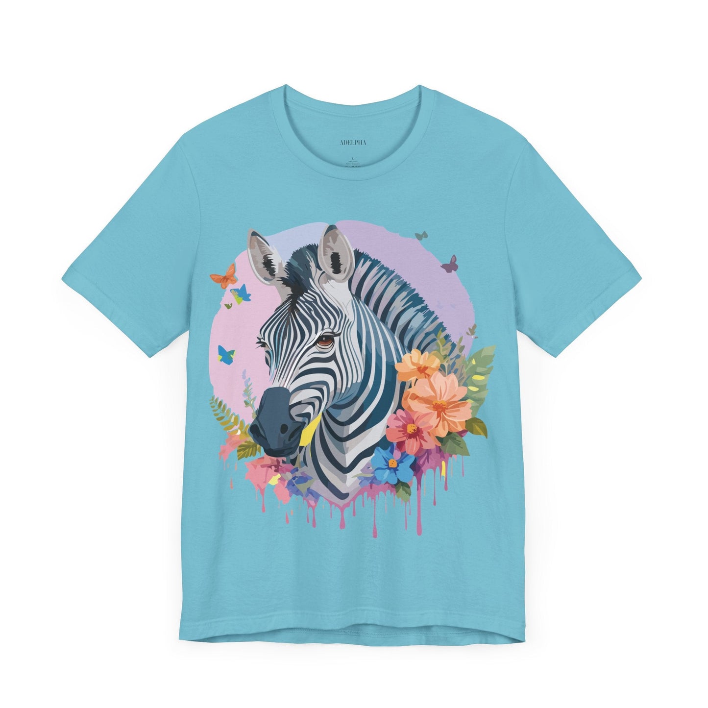 Zebra Graphic Unisex 100 Cotton Vintage Animal Art T-Shirt 3