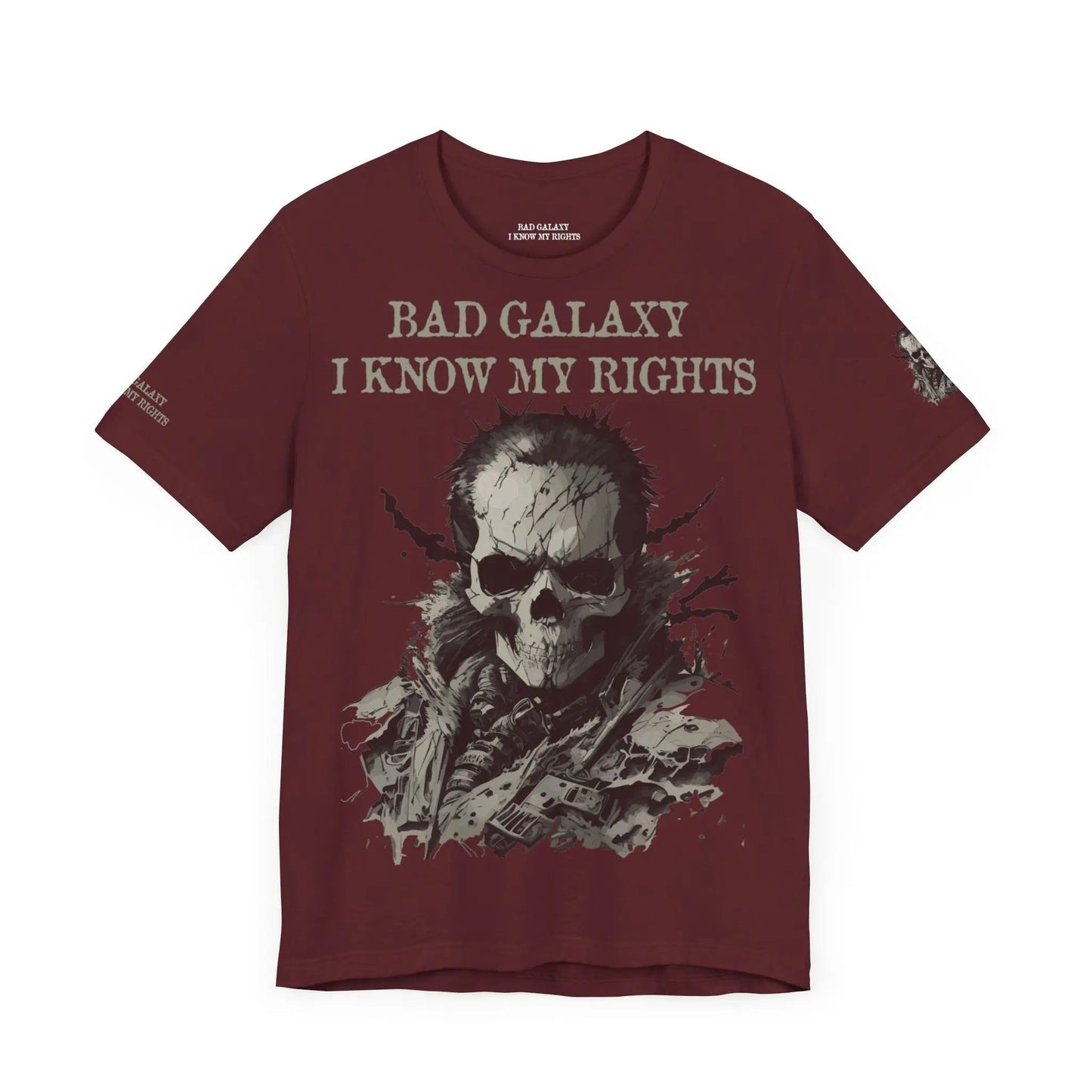 Bad Galaxy Skull T Shirt Made In USA 100 Percent Cotton Eco Friendly Inks Durable Stitching