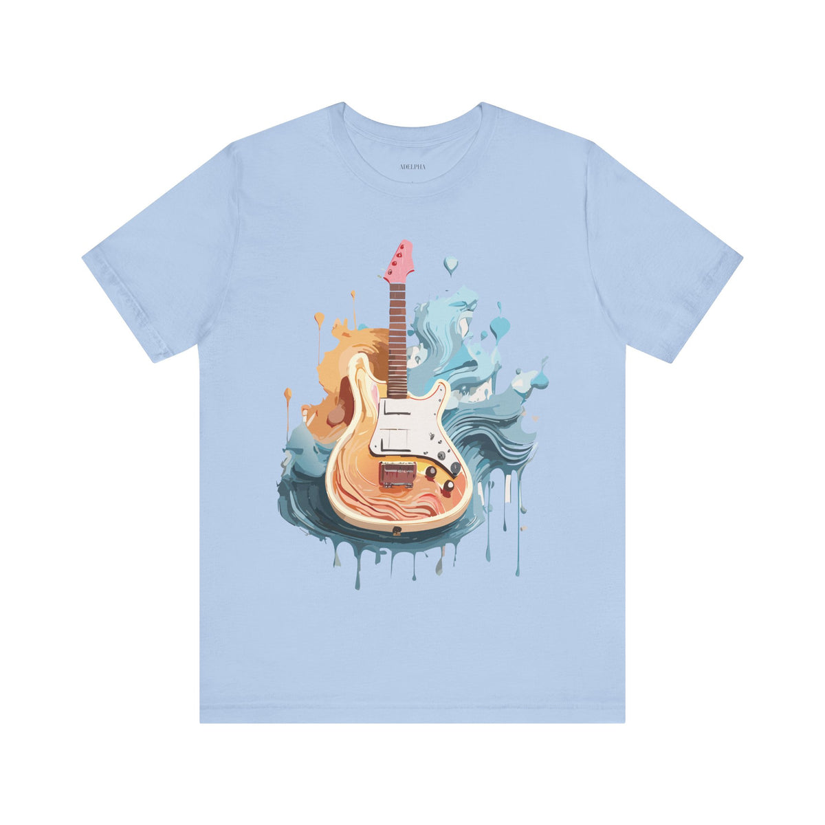 Music Graphic Unisex Cotton Bella+Canvas Tee with Art Design n187