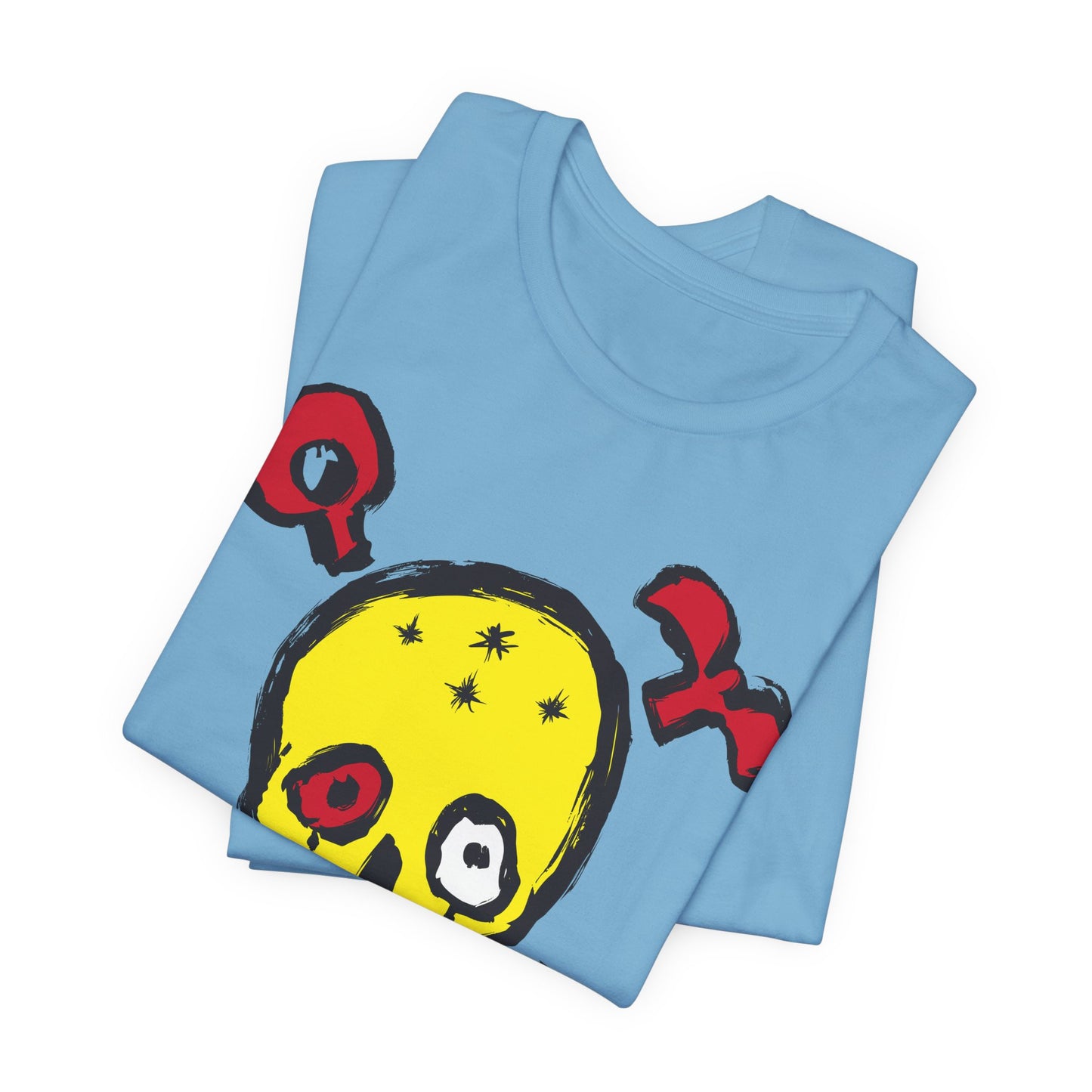 Yellow Skull Graphic Design Tee, Skull Shirt, Vintage Tees, Art Design T-Shirt, Vintage Graphic Tee, Art Shirts with Skulls