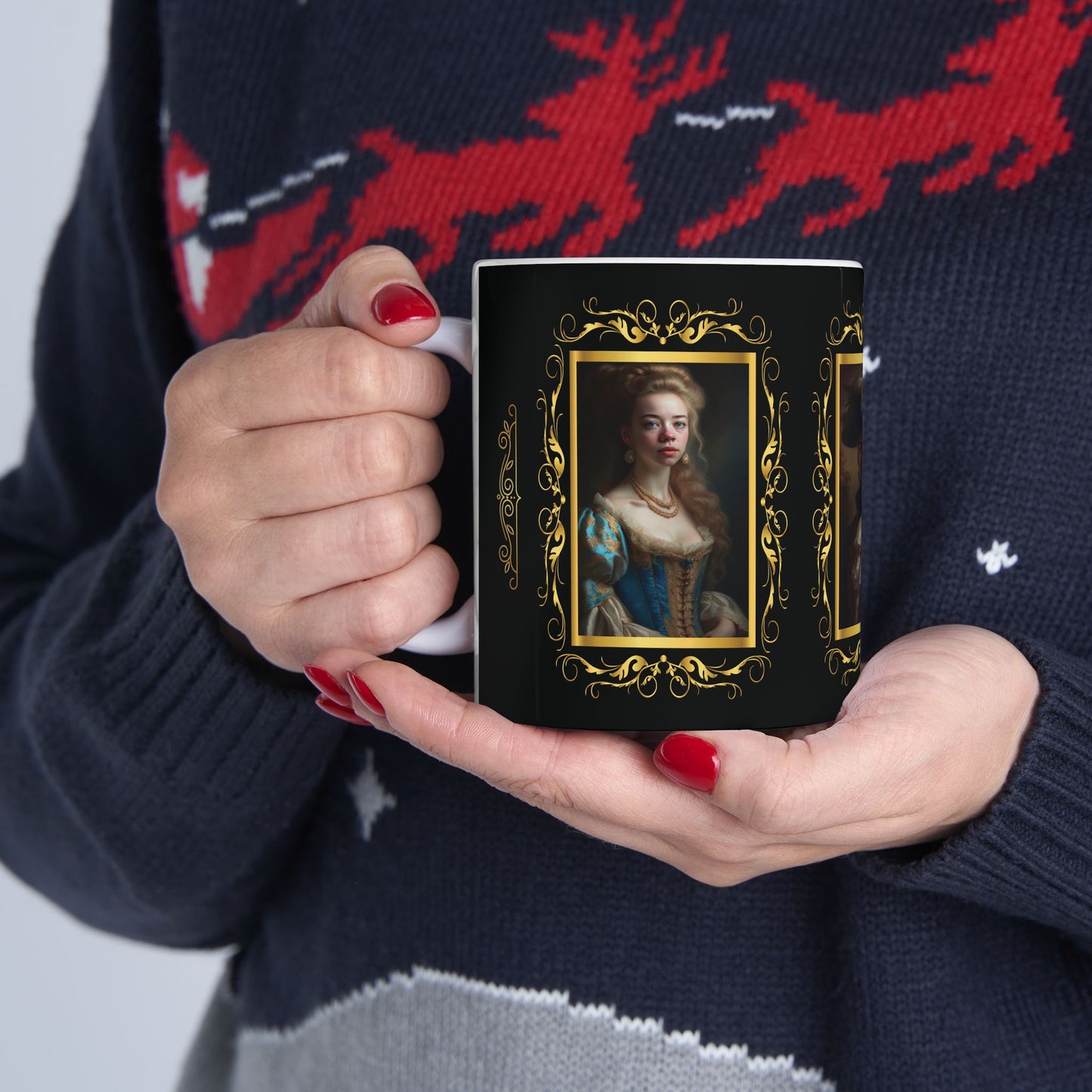 Coffee & Tea Mug with Antique Portraits