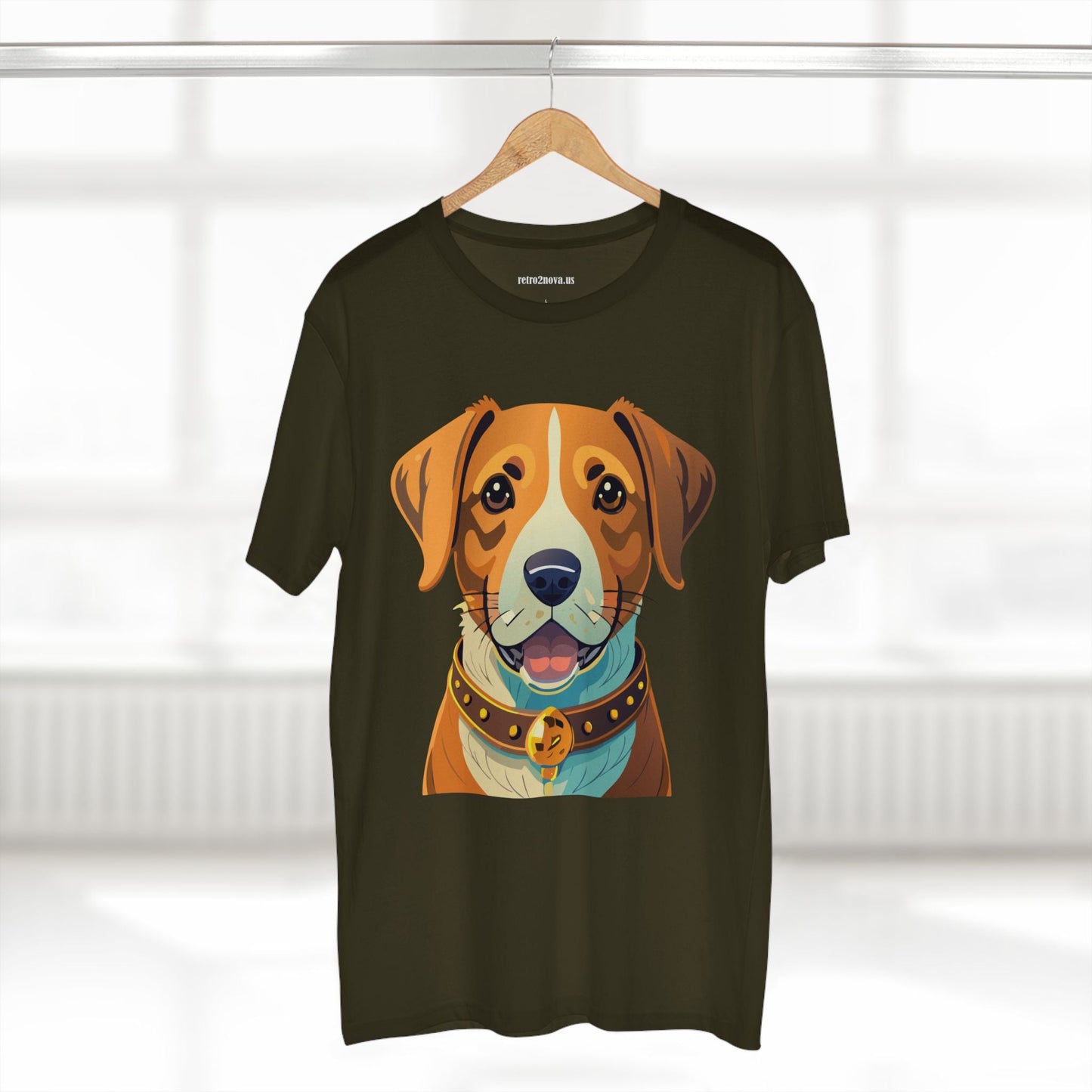 Retro2Nova Unisex Dog Shirt Premium Cotton Tee With Original Art Design Animal Print For Everyday Comfort