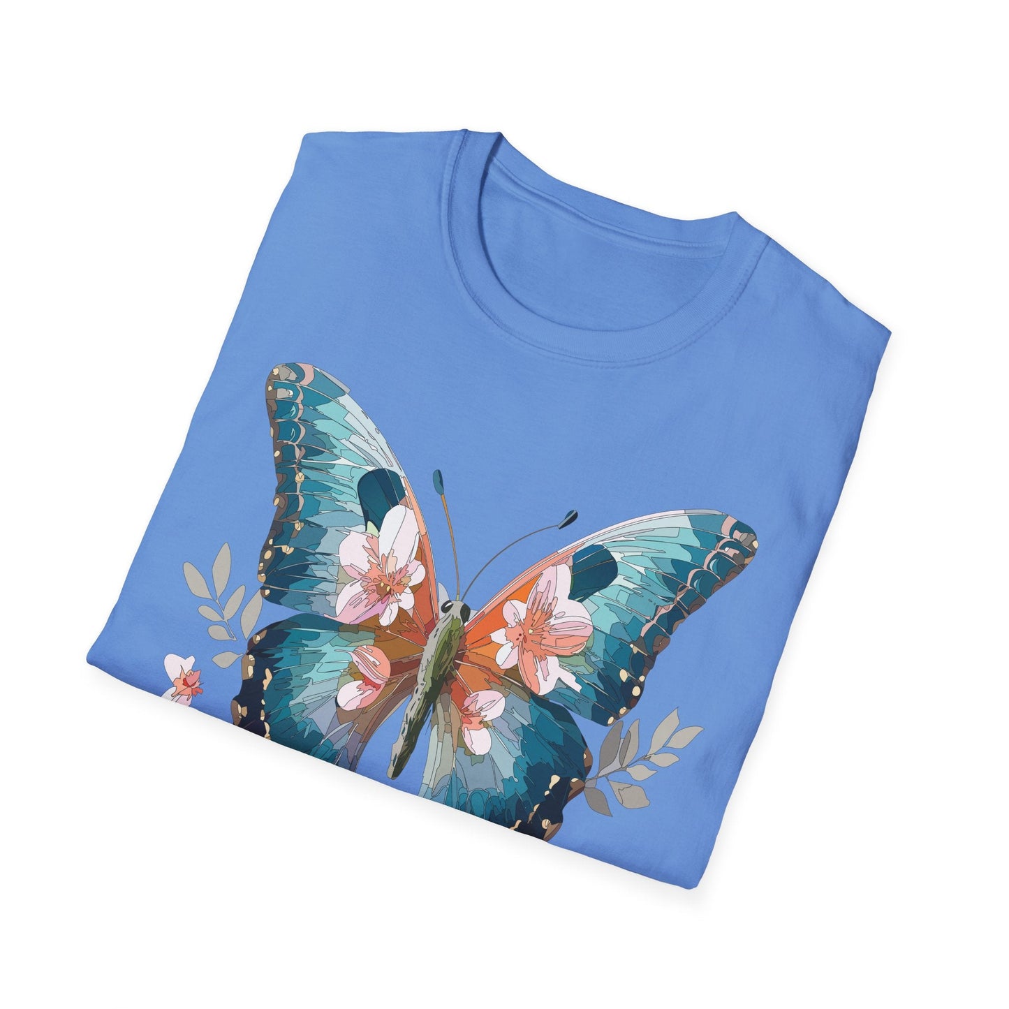 Butterfly Shirt Unisex T Shirt Monarch Butterfly Print Gildan Softstyle 64000 Cotton Tee Classic
