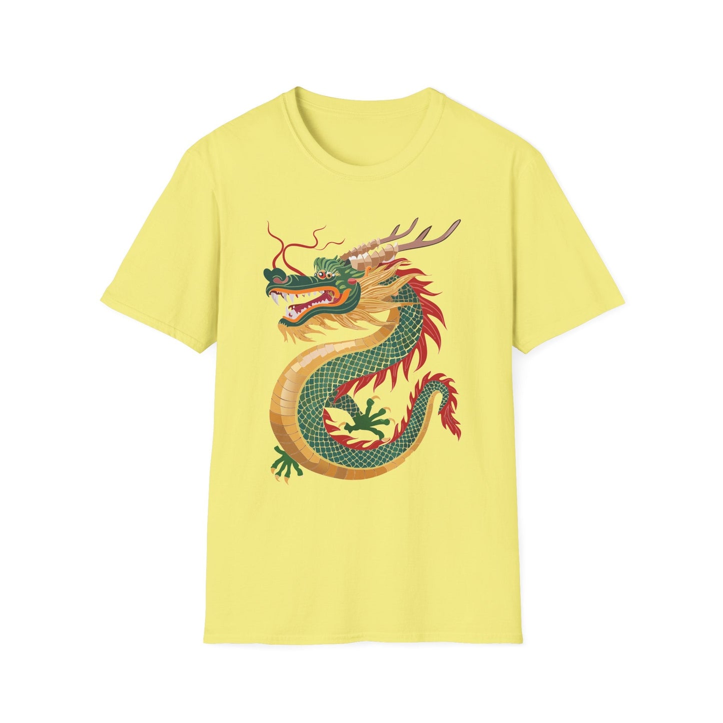 Dragon T Shirt Unisex Dragon Shirt With Animal Art Design Gildan Softstyle 64000 Tee