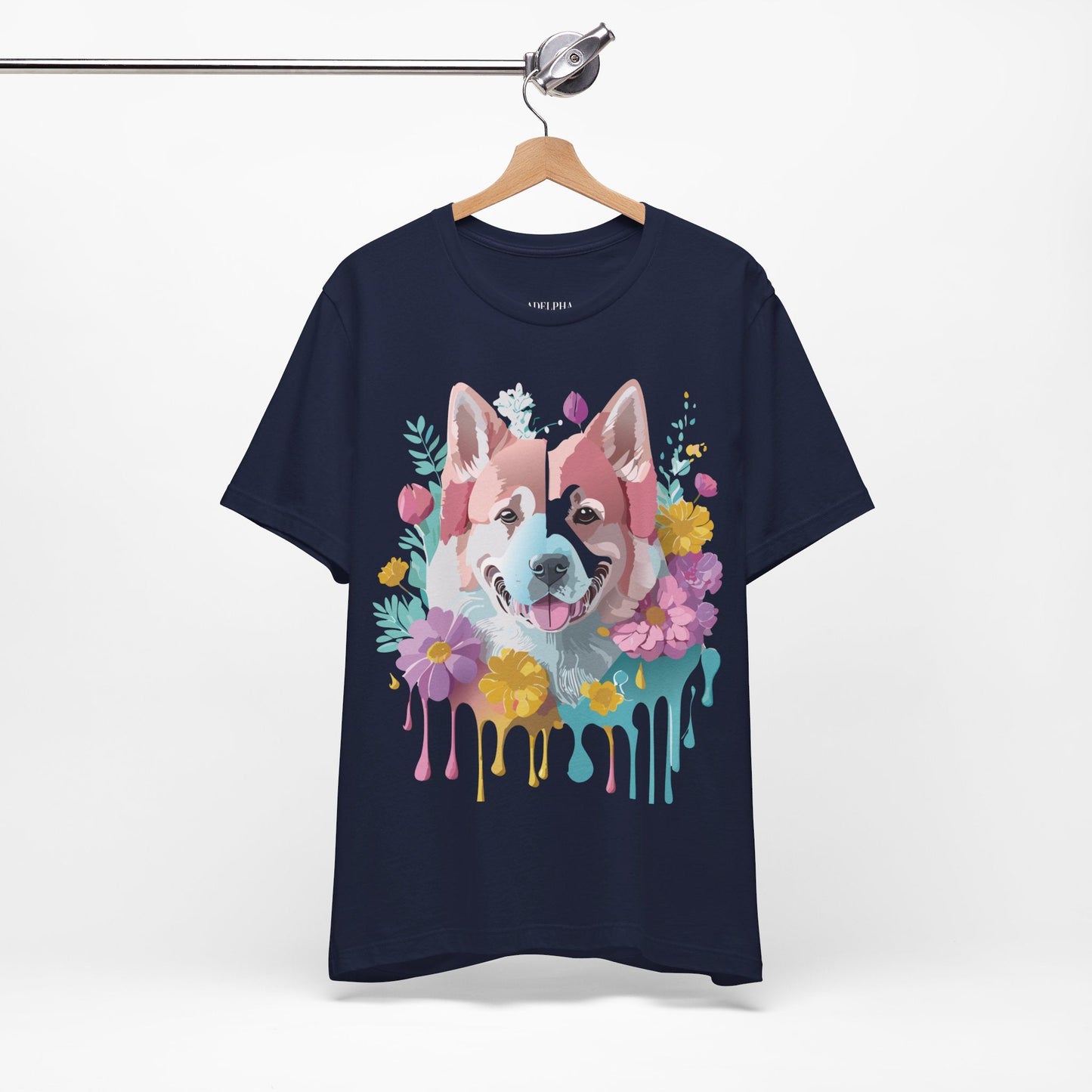 Dog Shirt Graphic Tee Unisex Short Sleeve Adelpha Art Design Vintage Inspired Artwork Edition
