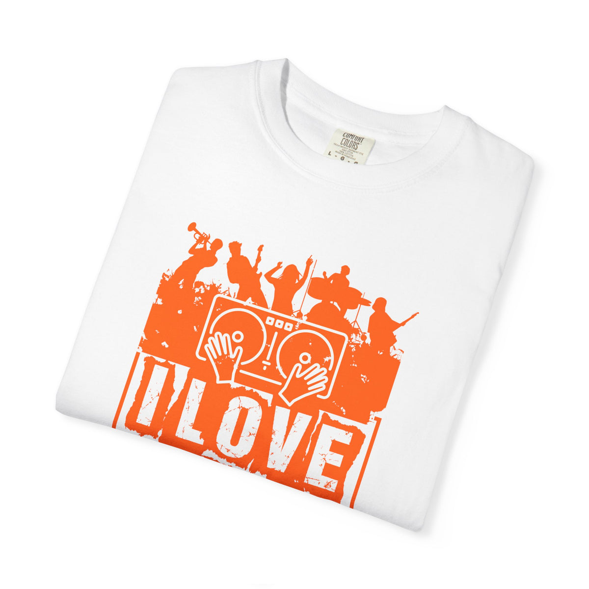 I Love DJ graphic T-shirt DJ Turntable Music Unisex Cotton Tee 051