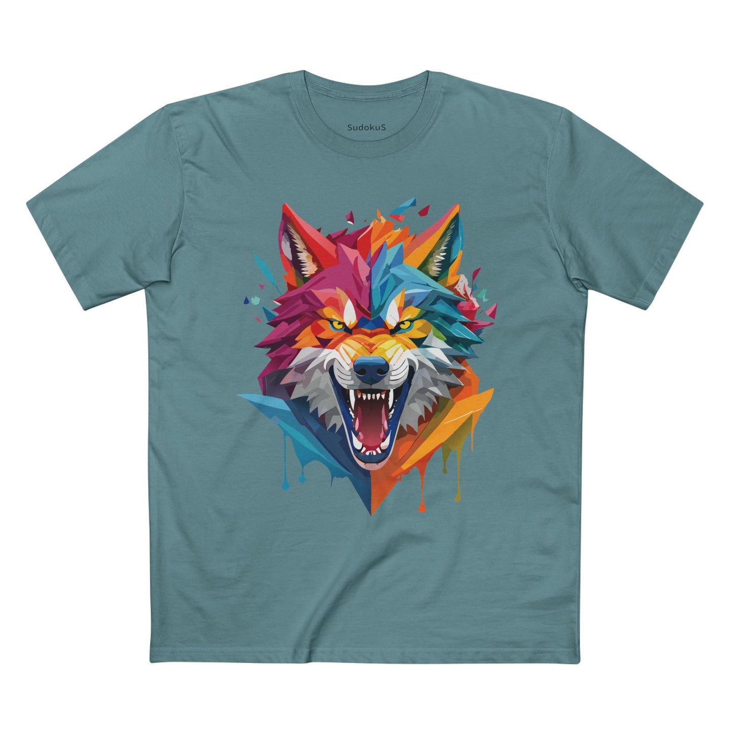 Wolf Graphic Unisex 100 Cotton Staple Tee with Animal Design Artwork 16