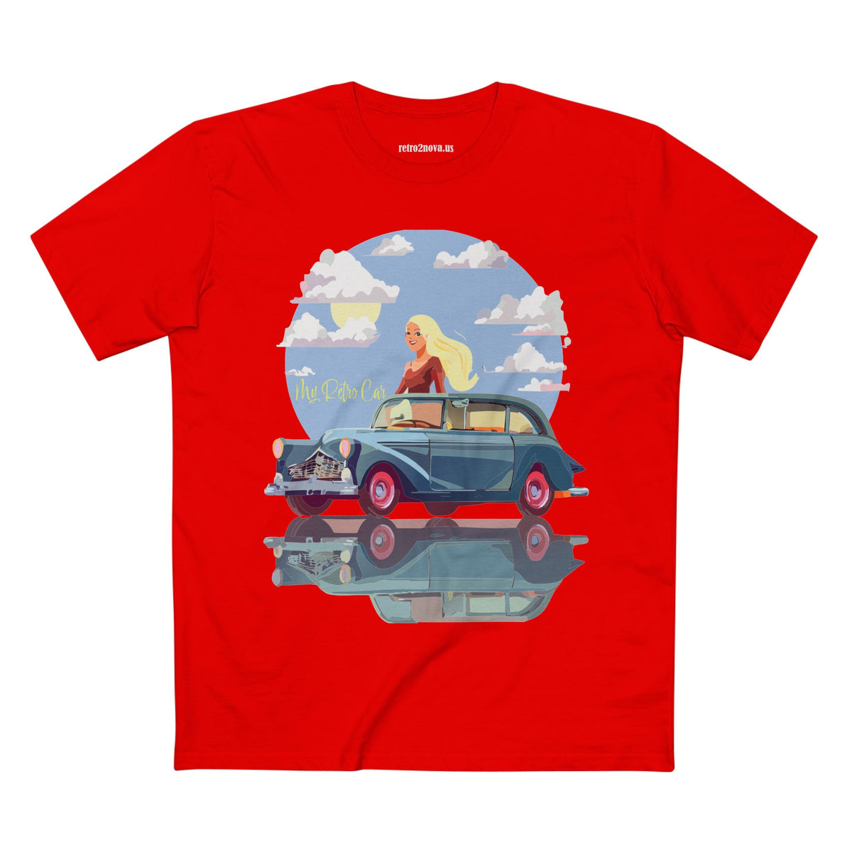 Retro Car Vintage Graphic Tee Staple Unisex 100 Cotton Tee Shirt - RC-12