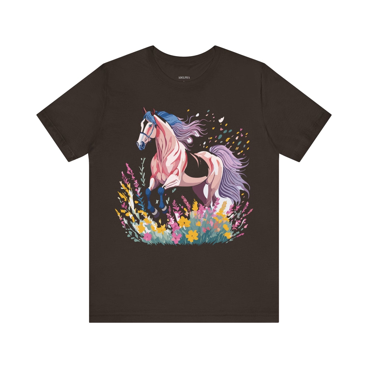 Horse Graphic Tee Unisex Short Sleeve Jersey Shirt Adelpha Vintage Inspired Art Collection