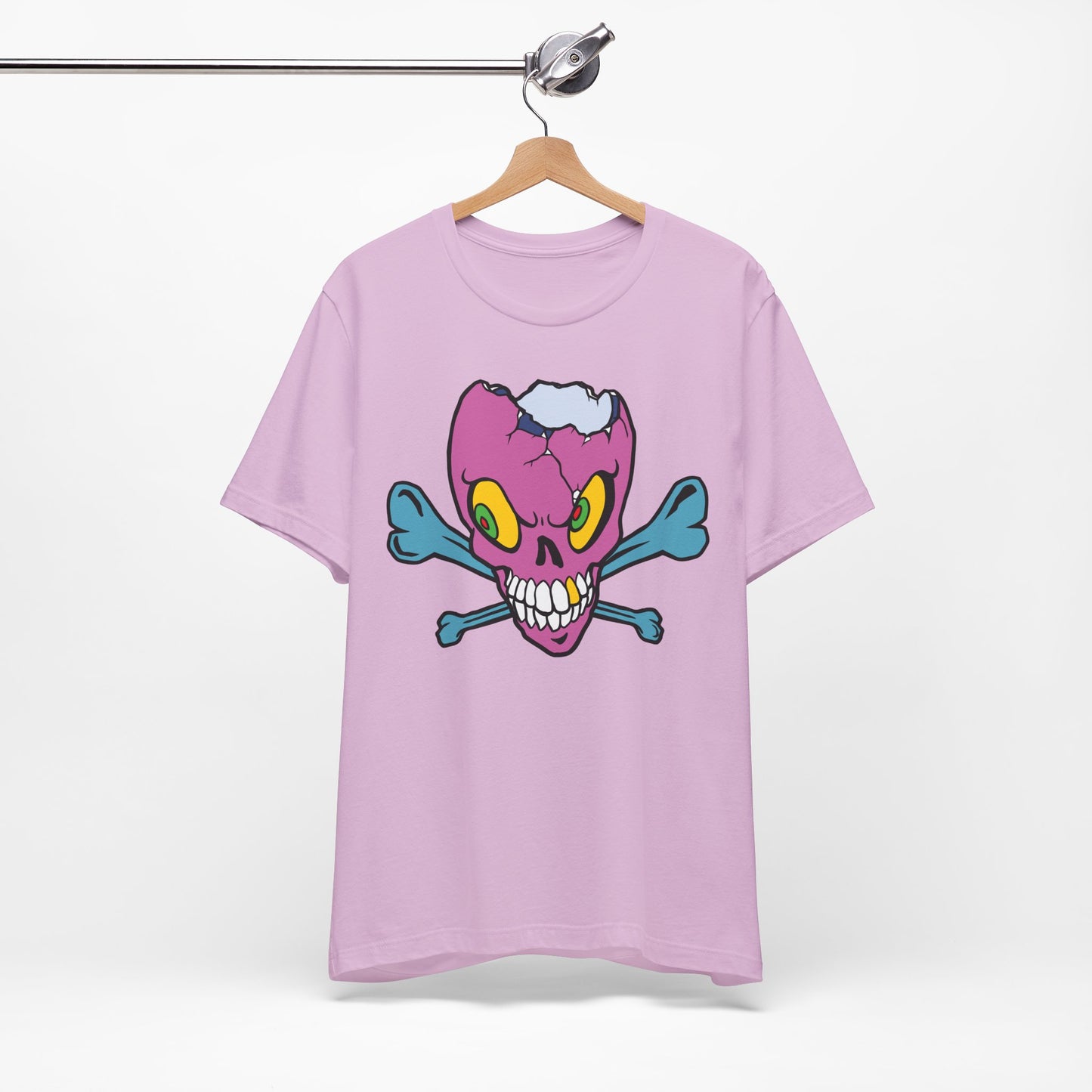 Purple Skull Graphic Design Tee, Skull Shirt, Vintage Tees, Art Design T-Shirt, Vintage Graphic Tee, Art Shirts with Skulls