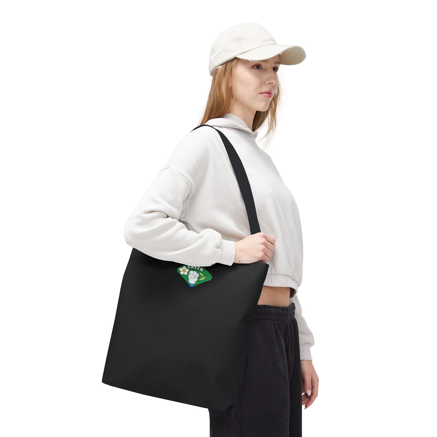 ECO BLACK COLOR CANVAS BAG HIGH-QUALITY 100% SPUN POLYESTER 3 SIZES BAG-E4
