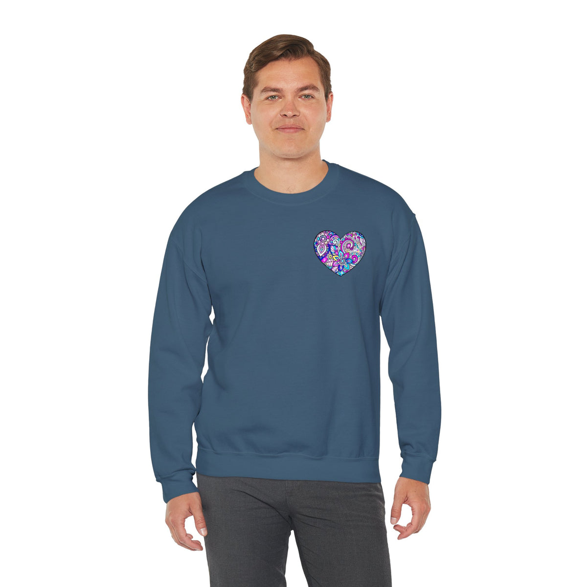 Small Heart Sweatshirt, Floral Heart Sweatshirt, Floral Love Sweatshirt, Valentine's Day Sweatshirt, Heart Floral Sweatshirt 101