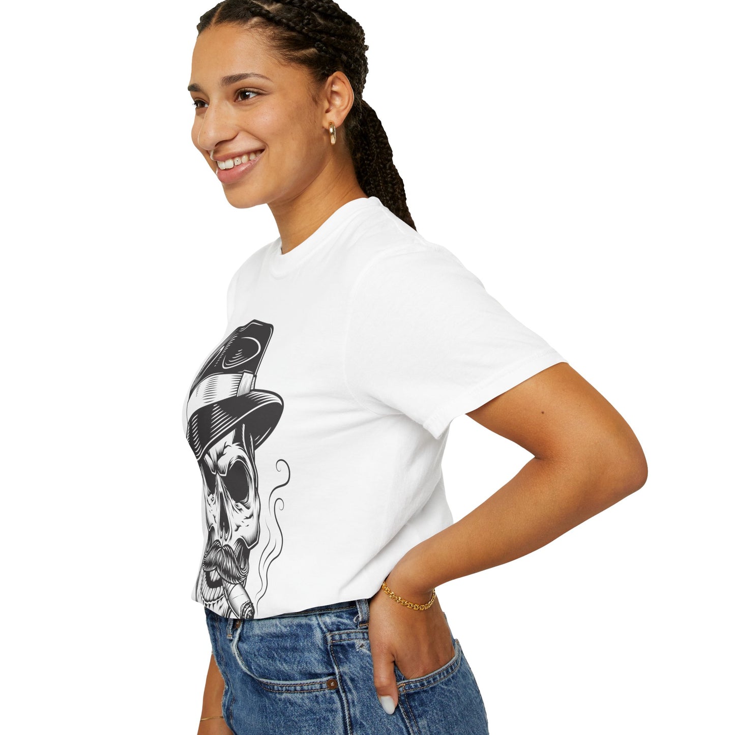 Unisex Cotton Tee Shirt with Skull