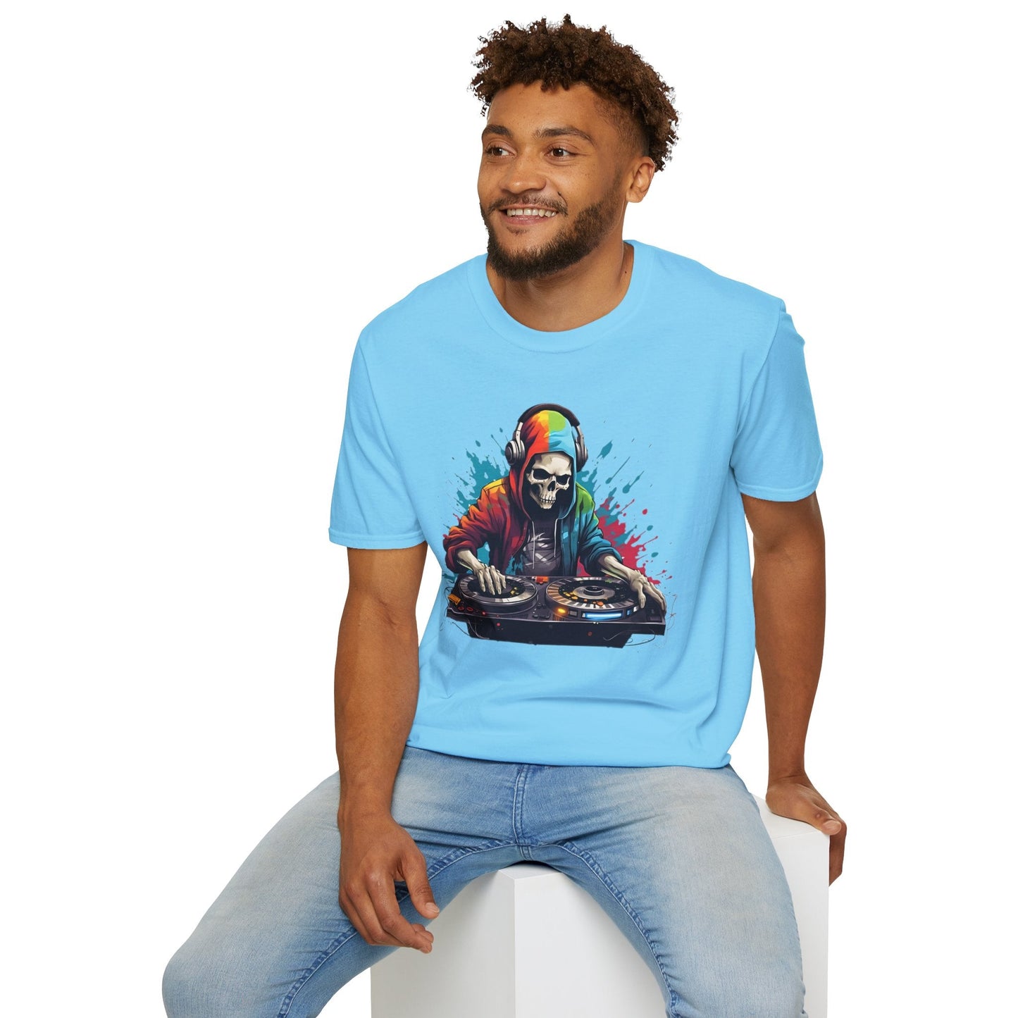 Skull Graphic Unisex Cotton T-shirt with Skeleton Artwork Design 8