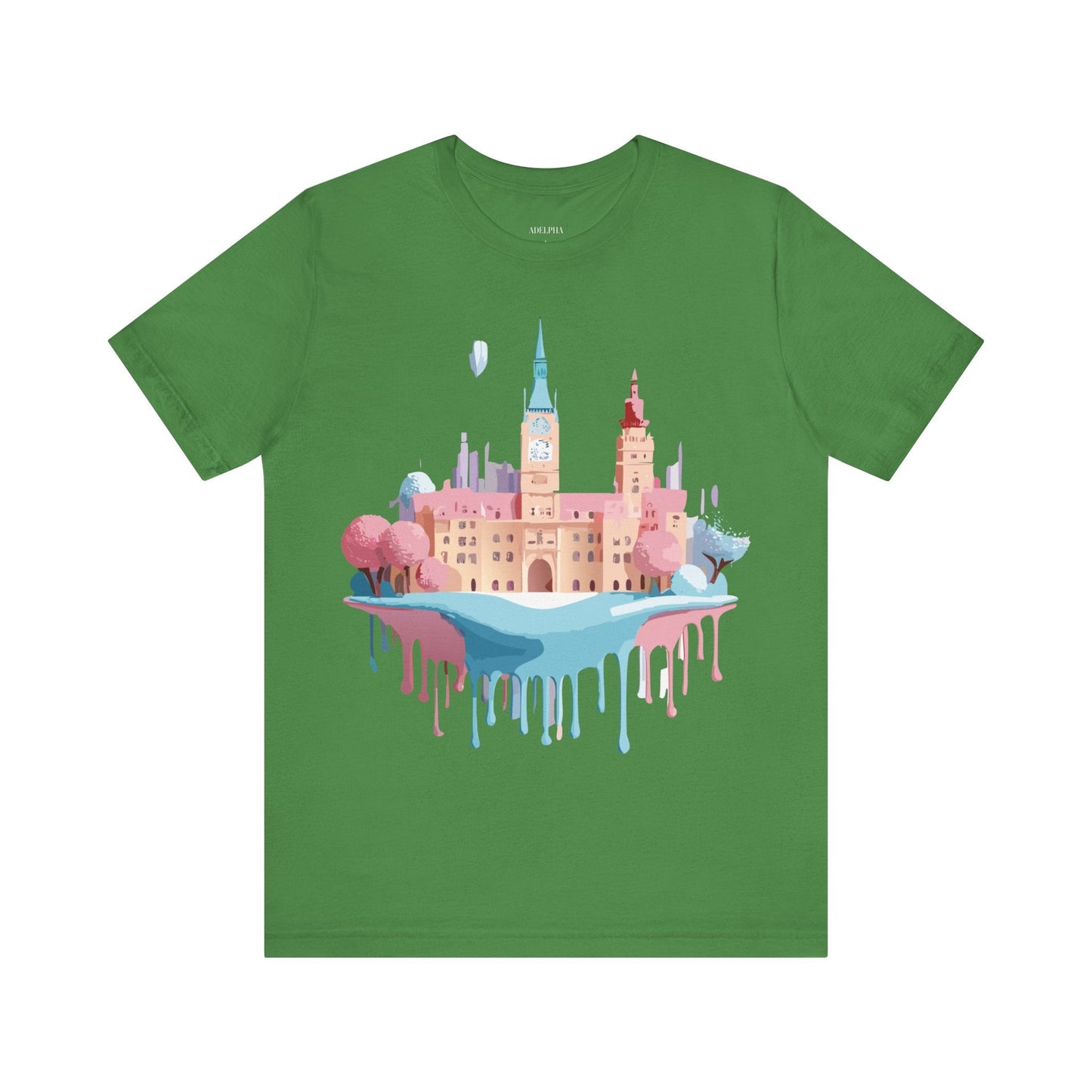 Prague Tourist Shirt Unisex Short Sleeve Graphic Tee Featuring Adelpha Vintage Artwork