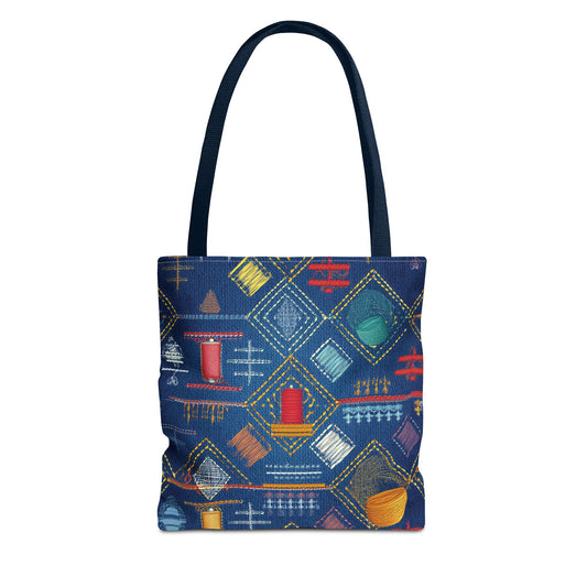 DIWALI DENIM PRINT CANVAS BAG HIGH-QUALITY 100% SPUN POLY 3 SIZES BAG-205-23