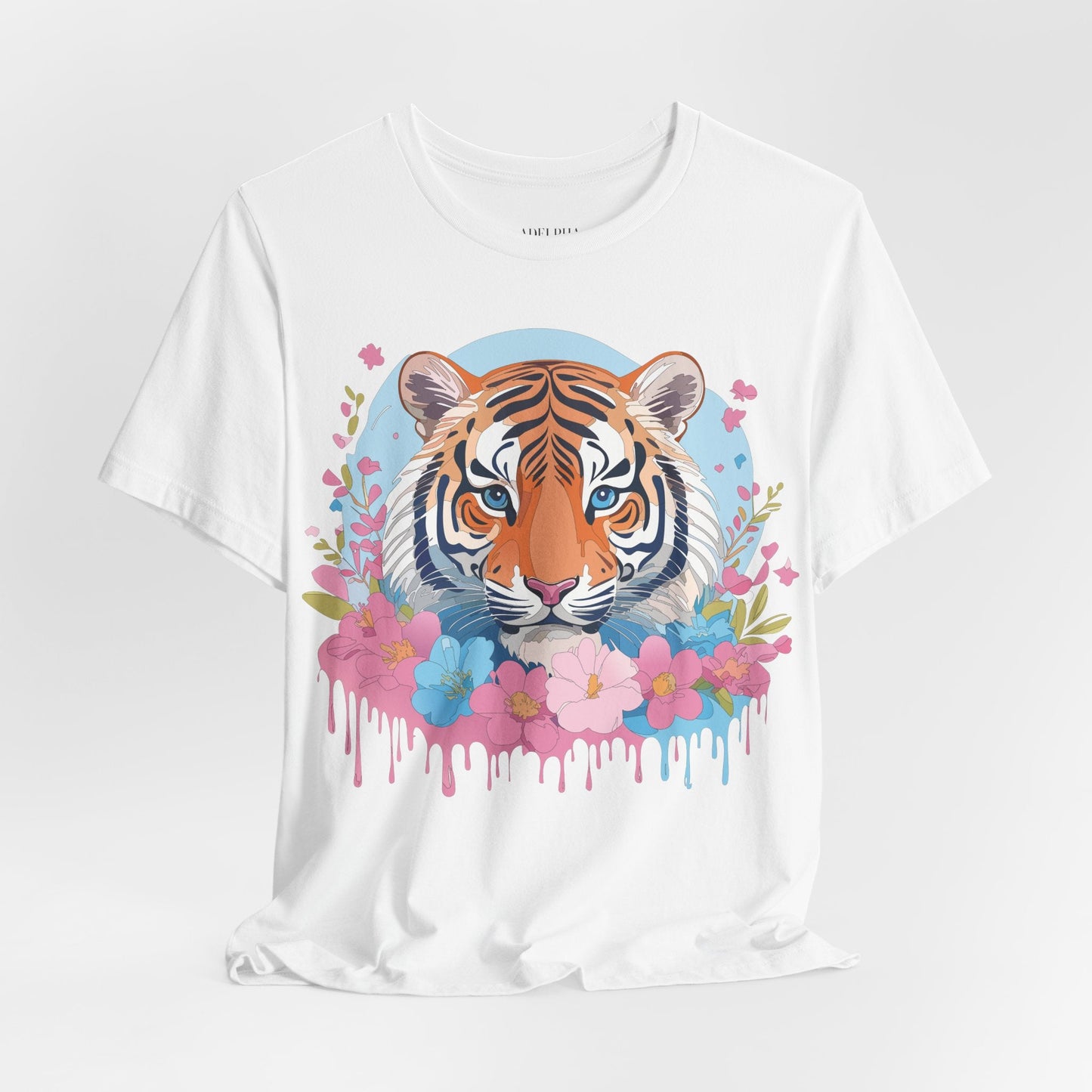 Tiger Graphic Tee by Adelpha Unisex Vintage Inspired Artwork Short Sleeve Shirt Edition