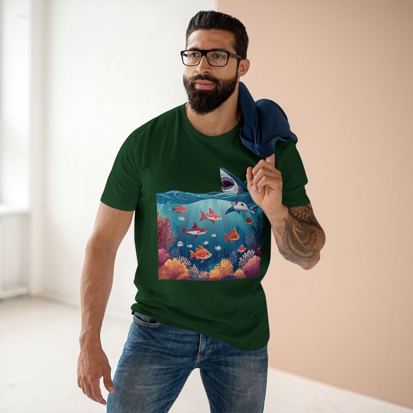 Ocean Pacific OP 8 Unisex Premium Cotton Tee With Original Art Design By Retro2Nova