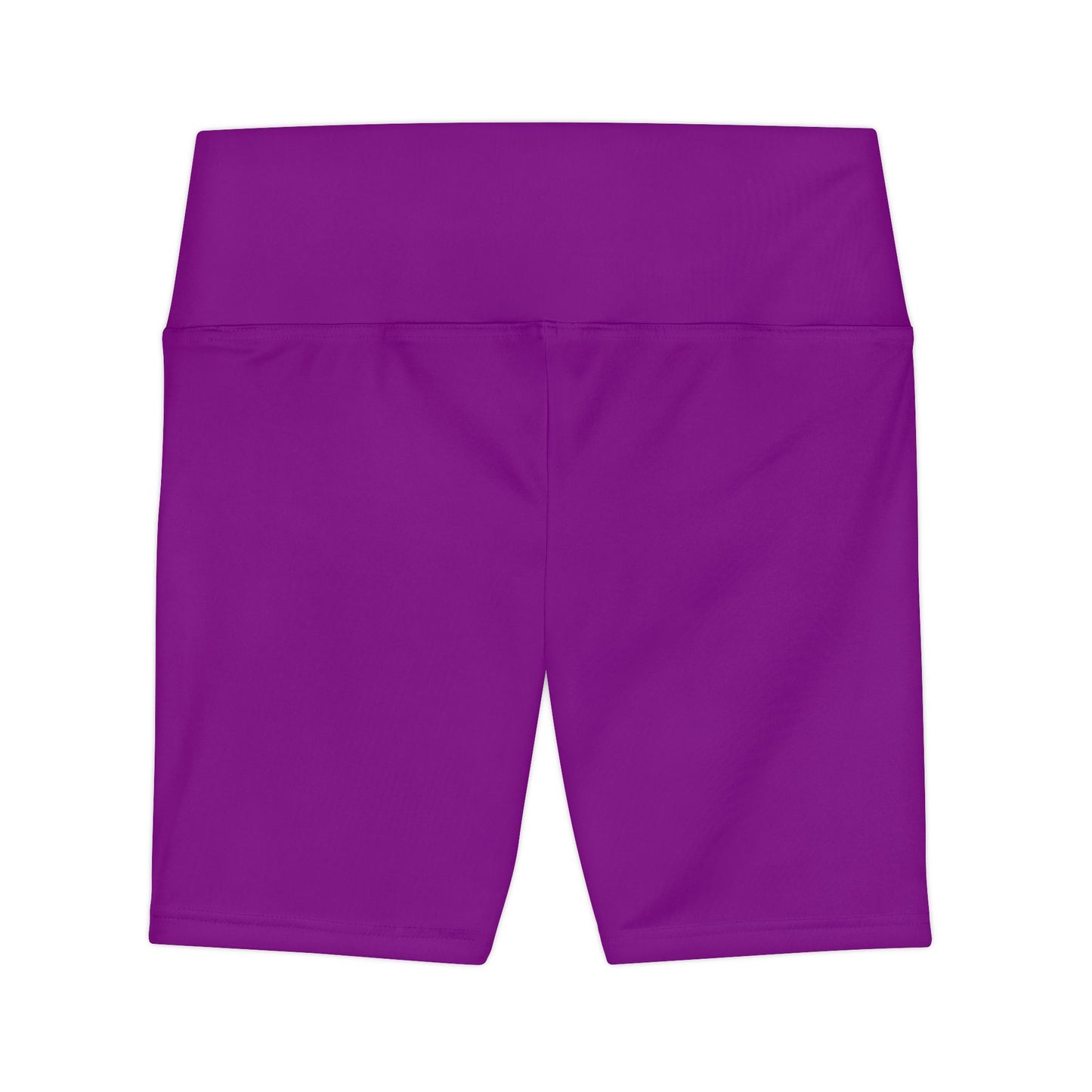 Dark Magenta Purple Women's Workout Shorts — High-Waist Biker Athletic Shorts
