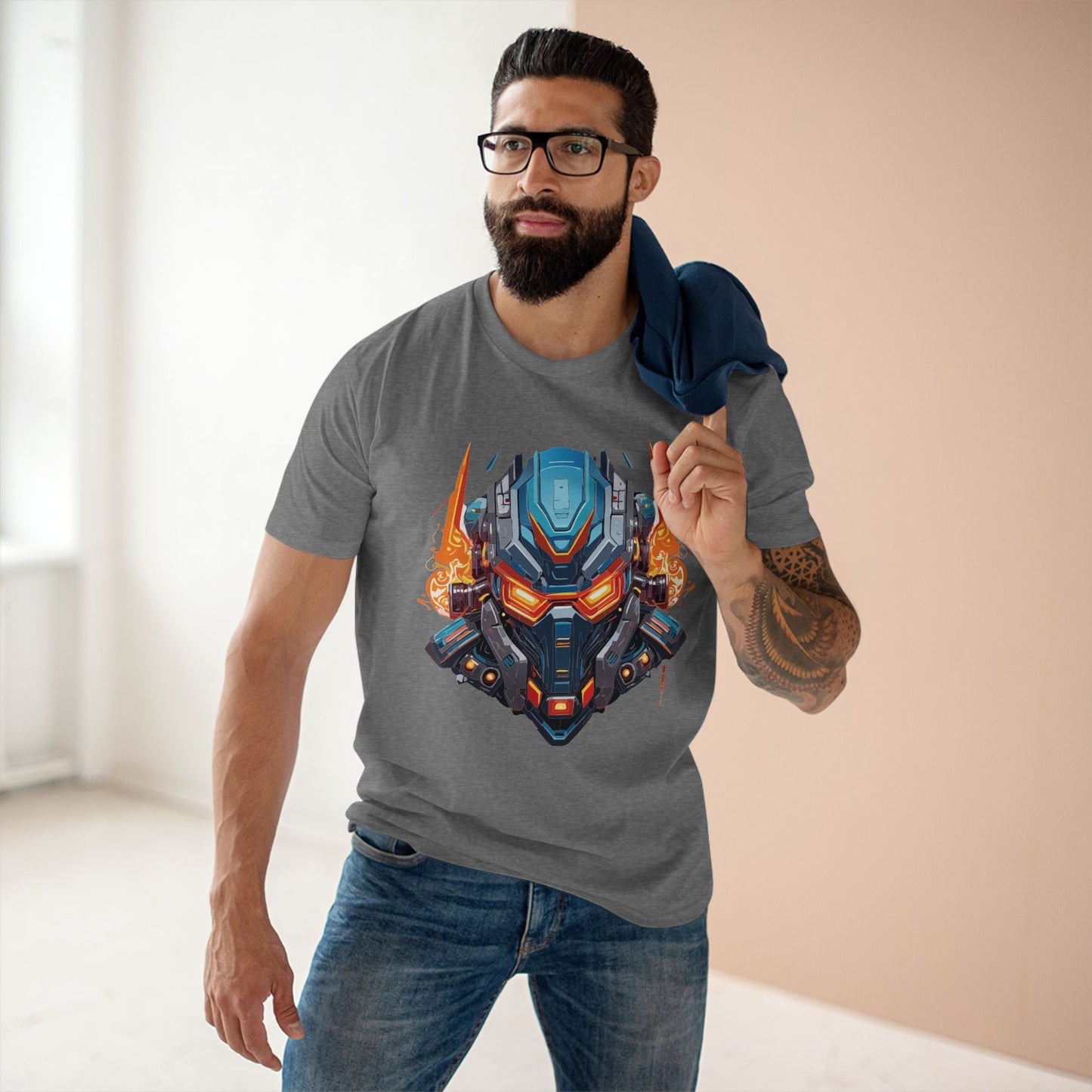 Cyborg Robot Graphic Unisex 100 Cotton Staple Tee 17