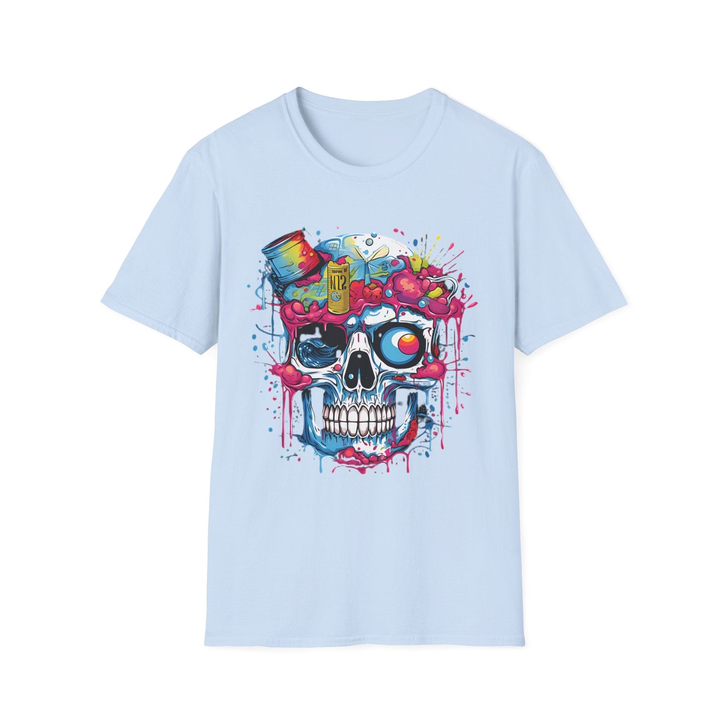 Skull Graphic Tee Shirt Unisex Skeleton Shirt Softstyle Cotton Comfort Everyday Wear Durable