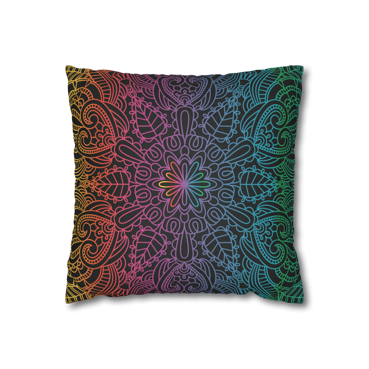 Ornament Print Pillowcase 100 Faux Suede Cover - 4 sizes: 14"-16"-18"-20" - Pillow Not Included