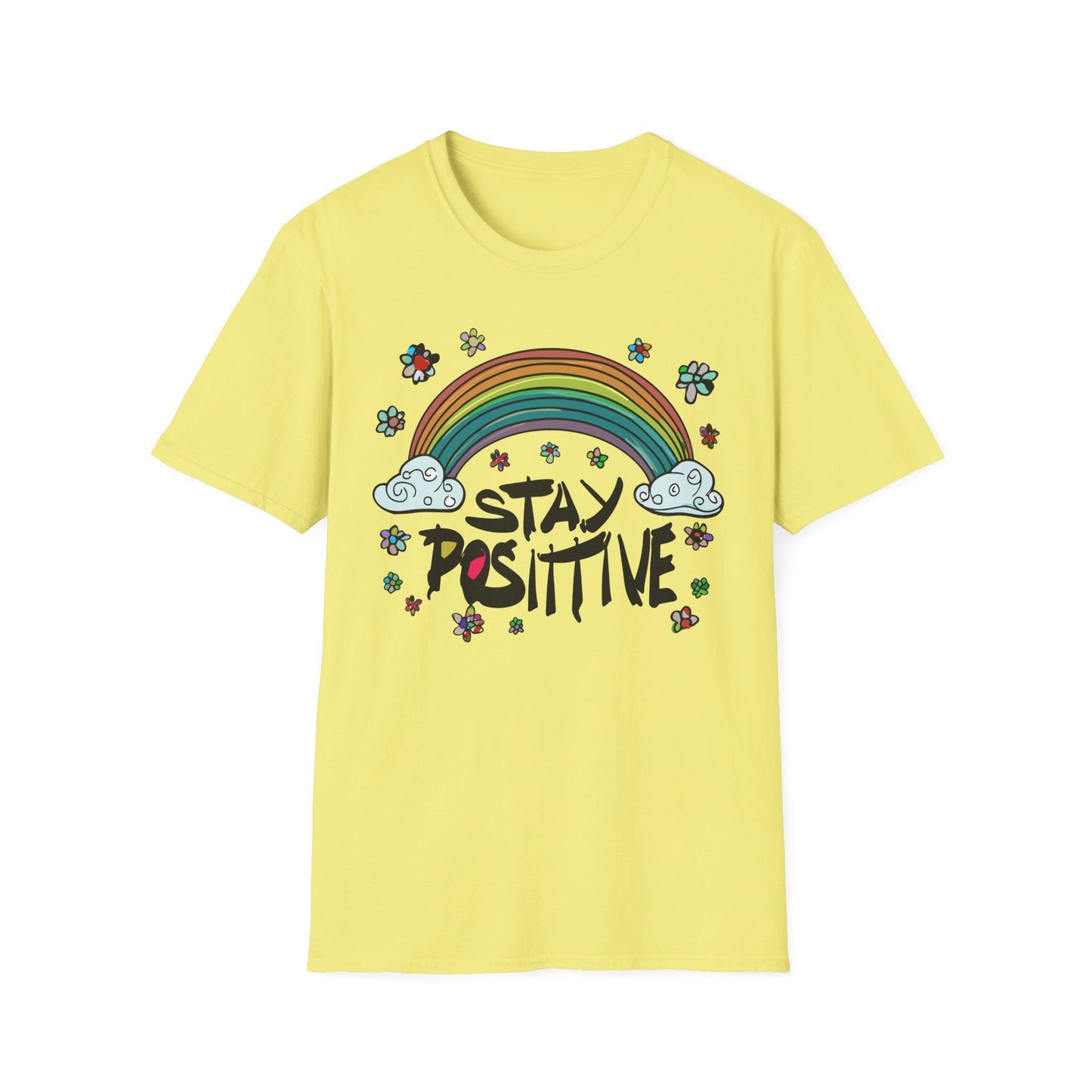 Positive Slogan T Shirt Unisex Softstyle Tee With Positive Words And Good Quotes Gildan 64000