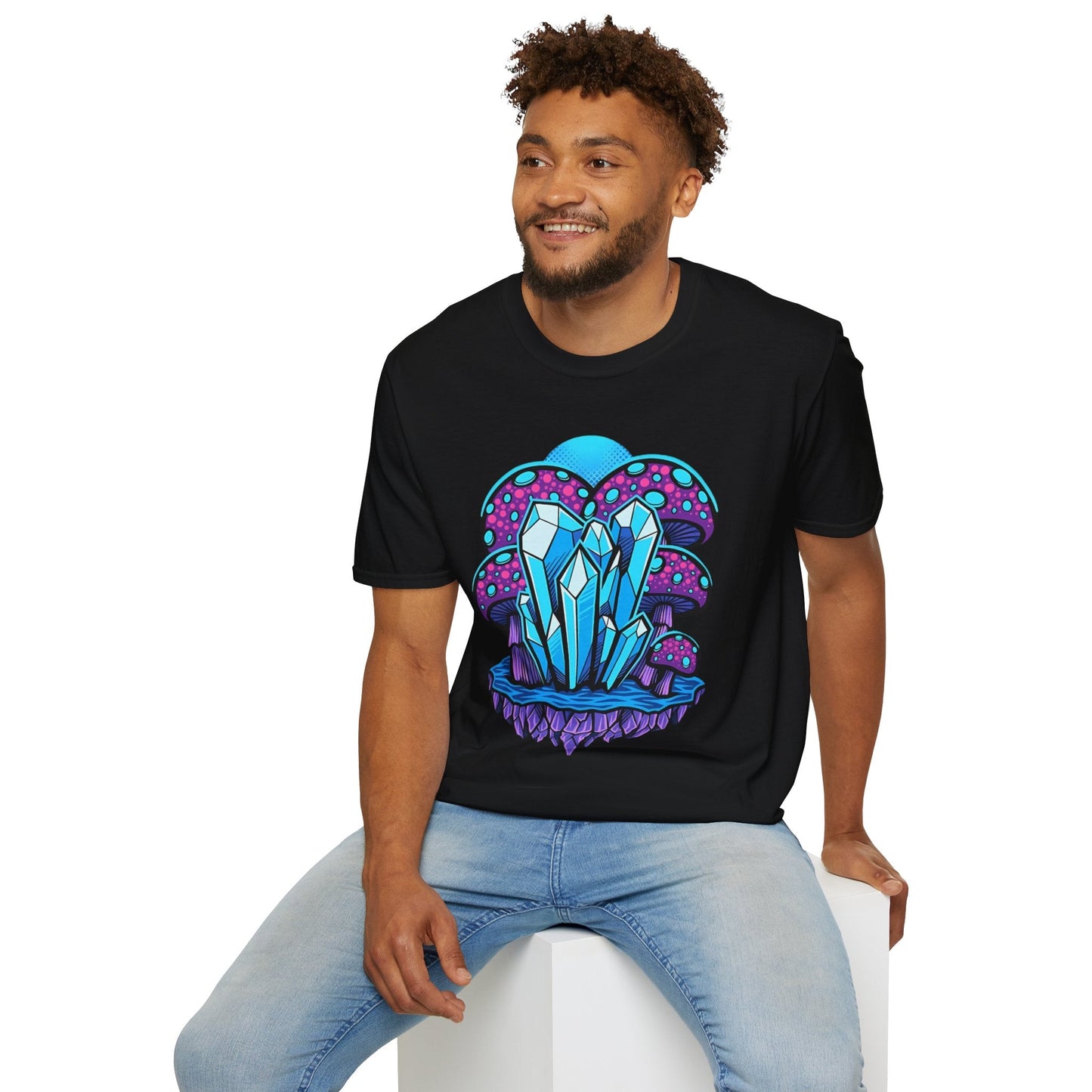 Mashroom Tee Shirt Softstyle Gildan 64000 100 Percent Ring Spun Cotton Breathable Funny Fungus
