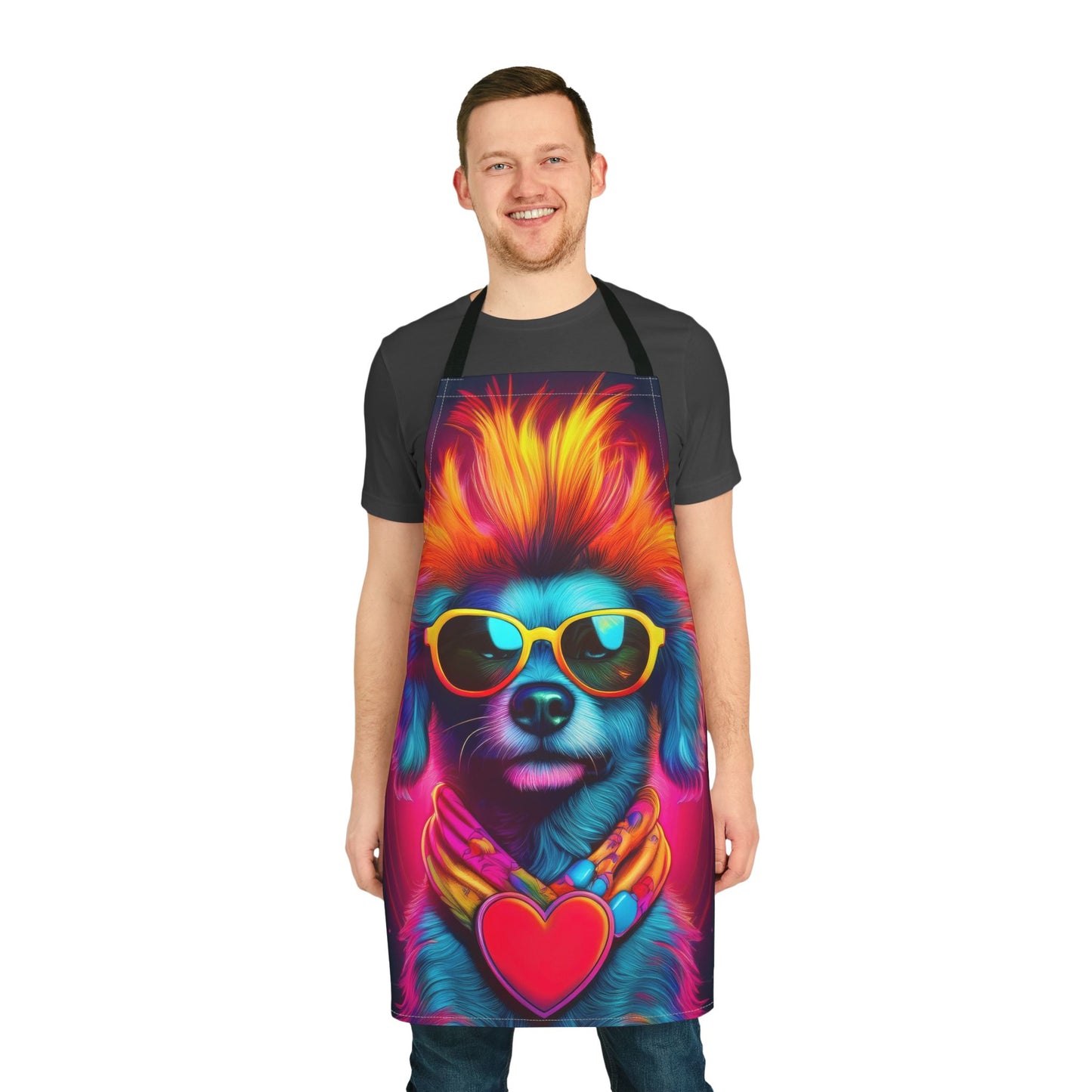 Dog 100% Polyester Stain-resistant 31.5 x 25.6 | Art Print Canvas Apron 3