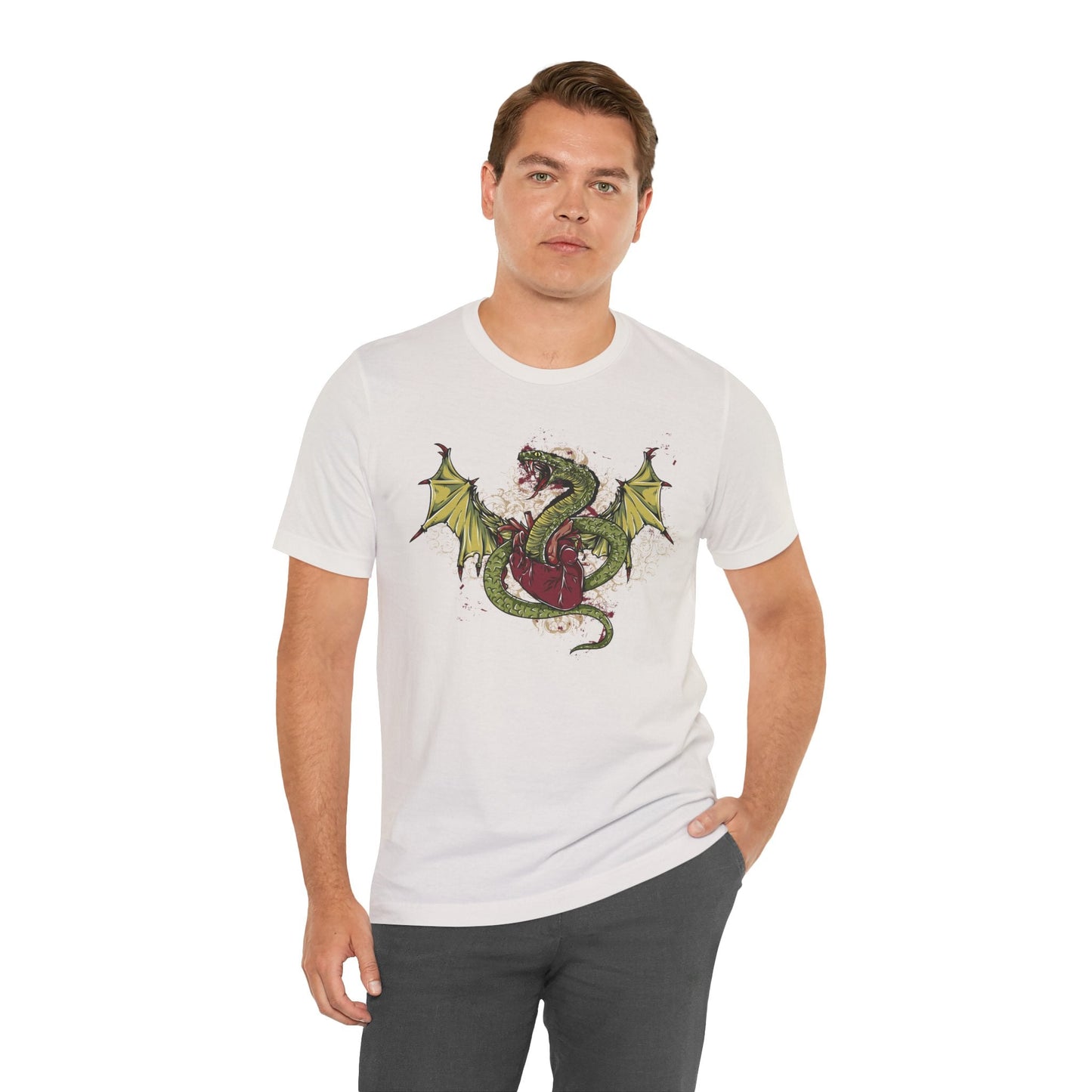 Dragon Illustration Graphic Unisex Cotton T-Shirt r29