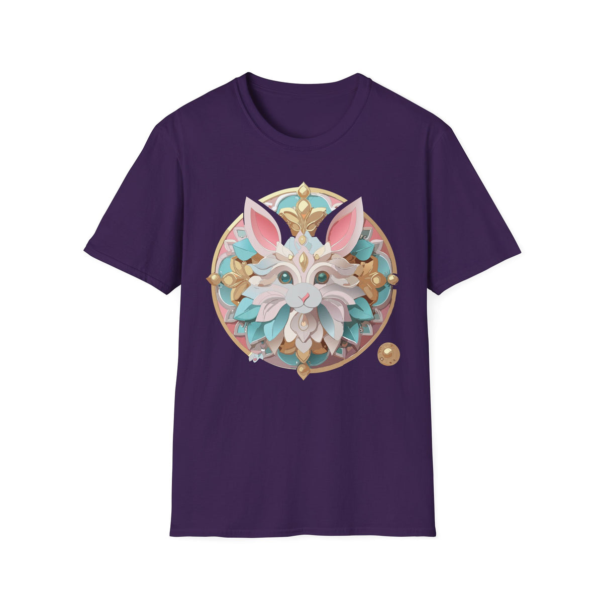 Ornate Floral Fox Mask T-Shirt | Pastel Mandala Animal Art