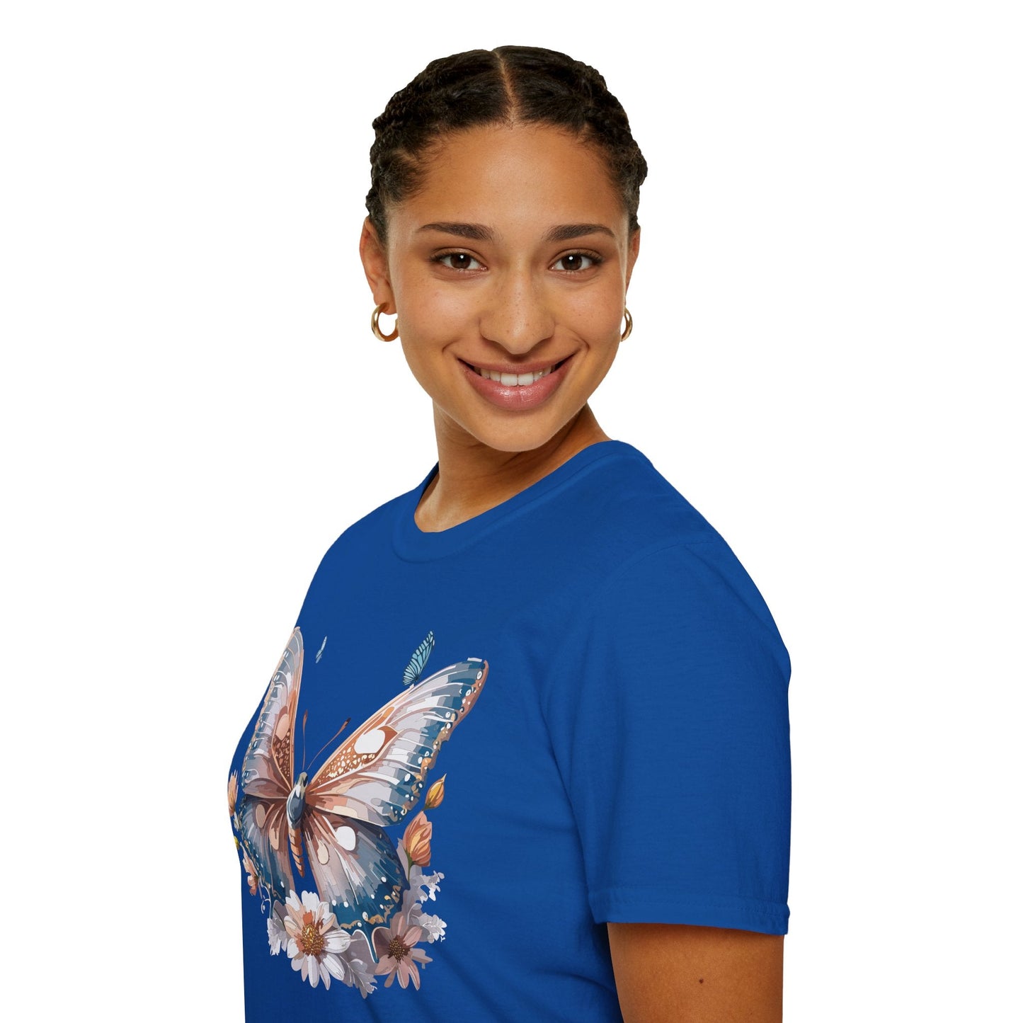 Butterfly Shirt Unisex Monarch Design Gildan 64000 Ring Spun Cotton Softstyle Tee For Comfort