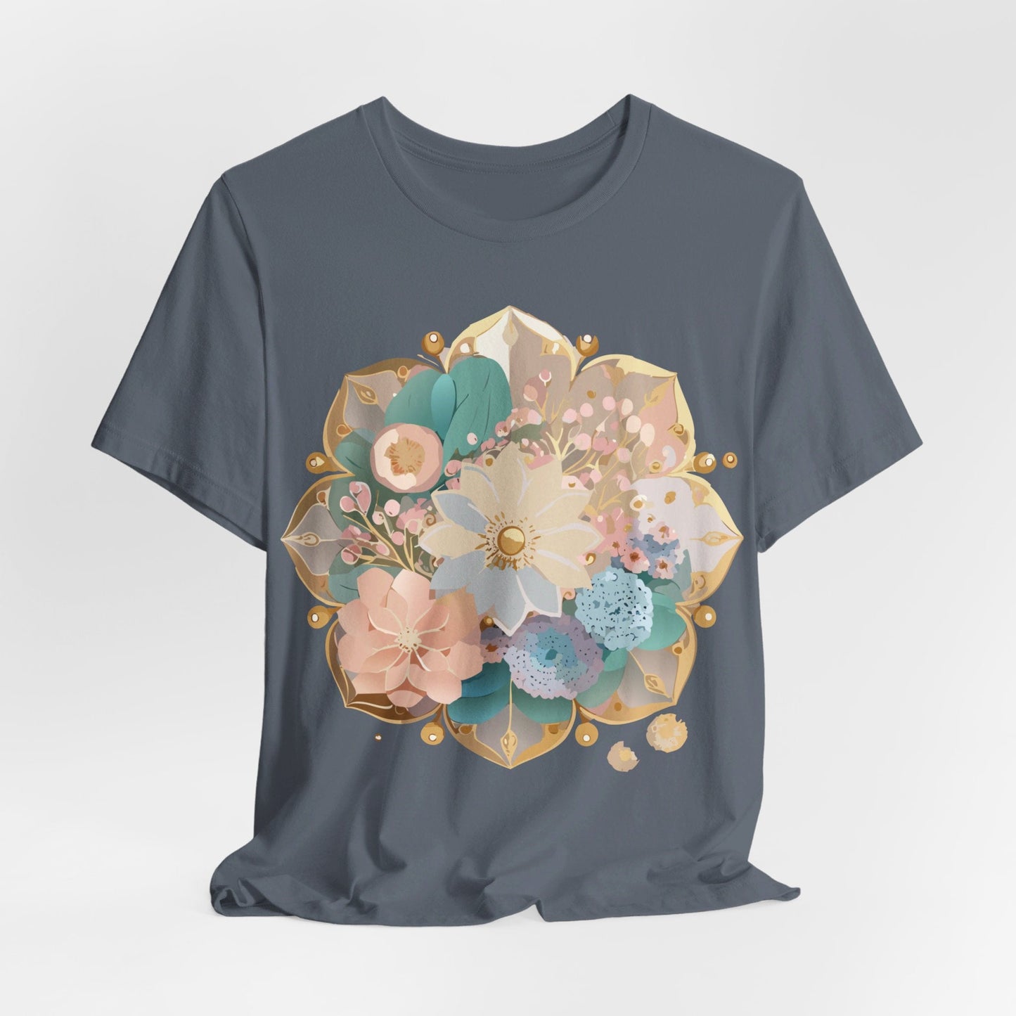 Mandala Graphic Unisex 100 Cotton Vintage Floral Artwork Tee 14