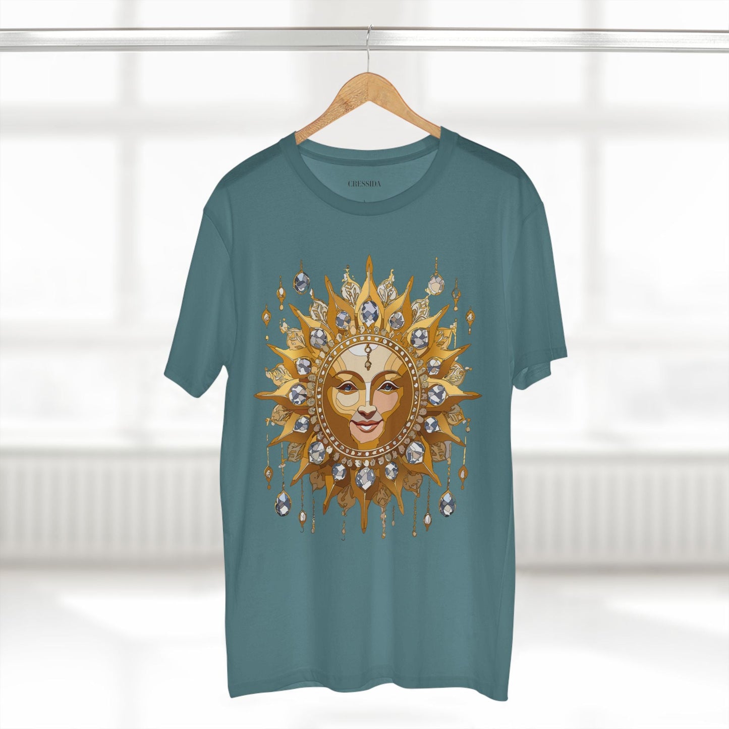 Gold Sun Graphic Unisex 100 Cotton T-Shirt with Golden Art Design 6