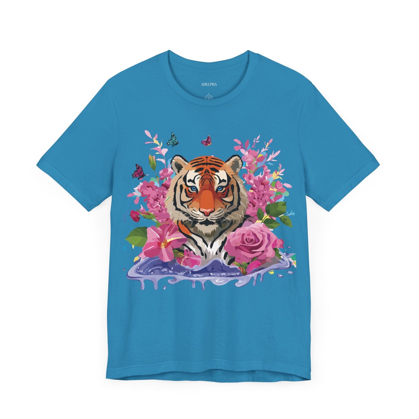 Tiger Graphic Unisex 100 Cotton Vintage Art with Animal Tee 11