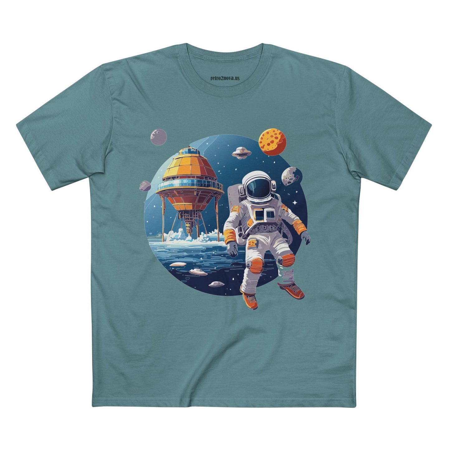 Cosmos Astronaut Shirt CS 38 Unisex Premium Cotton Tee With Original Art Design Retro2Nova