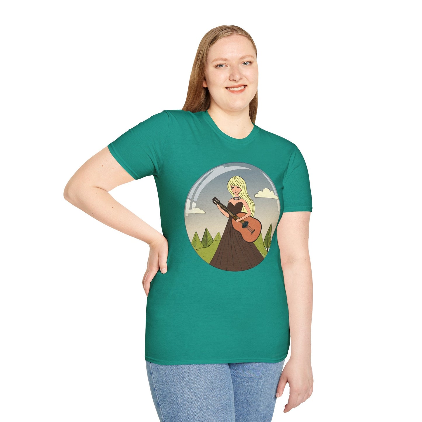 Womens Graphic T Shirt Art Design Tee Softstyle 100 Percent Ring Spun Cotton Short Sleeve