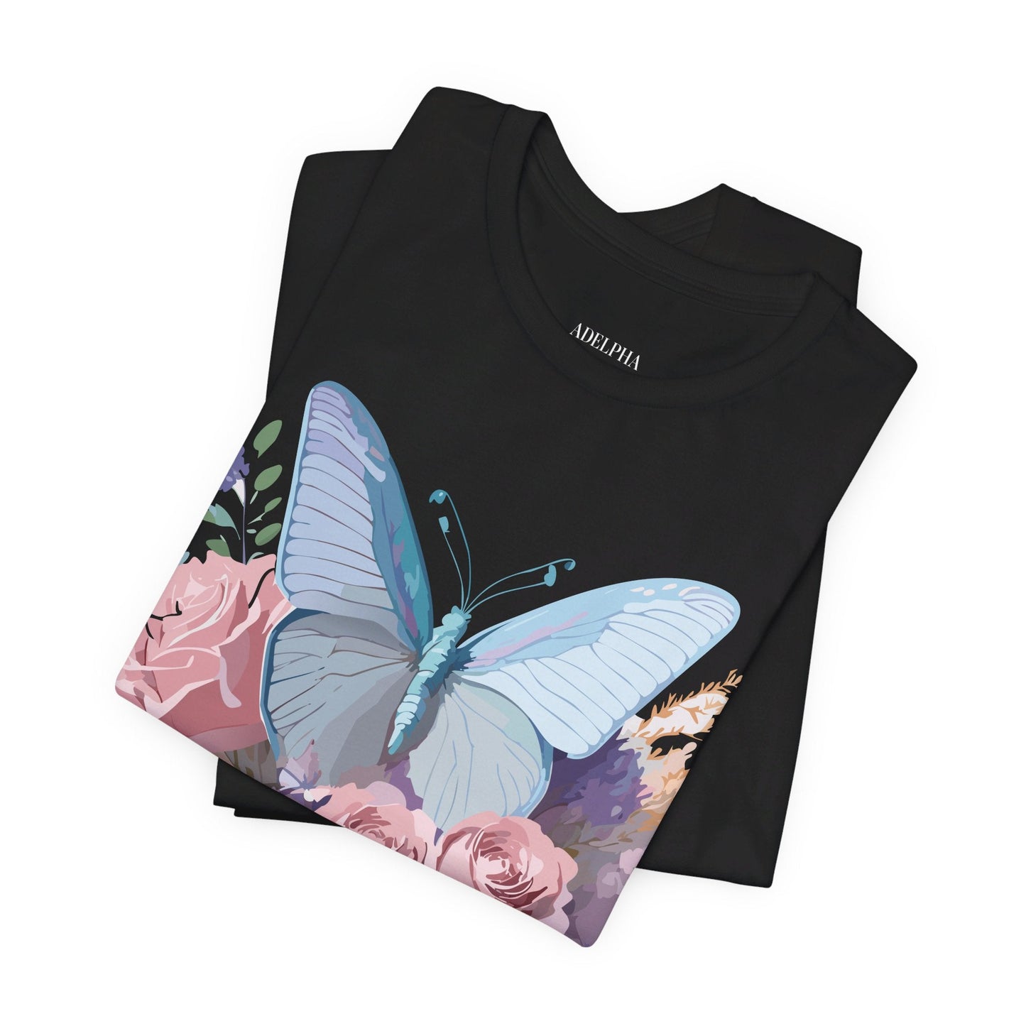 Butterfly Graphic Tee Unisex Jersey Short Sleeve Adelpha Vintage Art Design