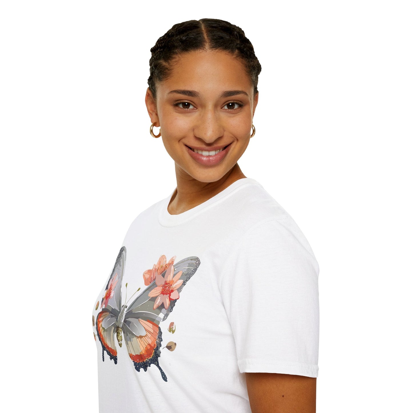 Monarch Butterfly T Shirt Unisex Softstyle Gildan 64000 100 Percent Ring Spun Cotton Tee